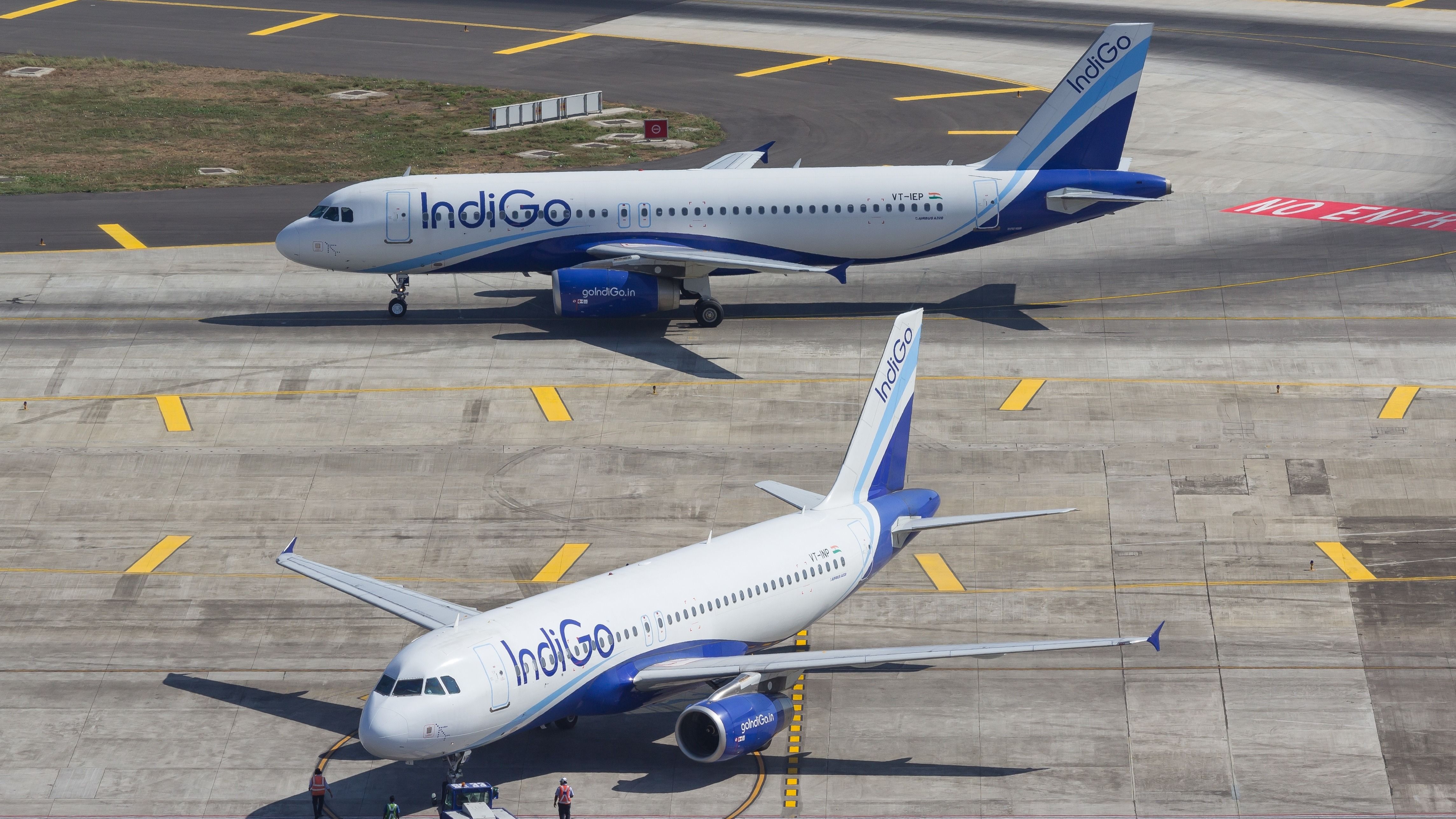 Two IndiGo Airbus A320s 