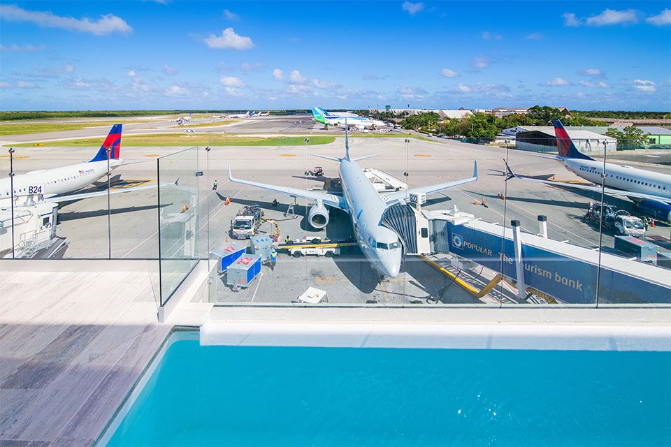 The Punta Cana International Airport infinity pool