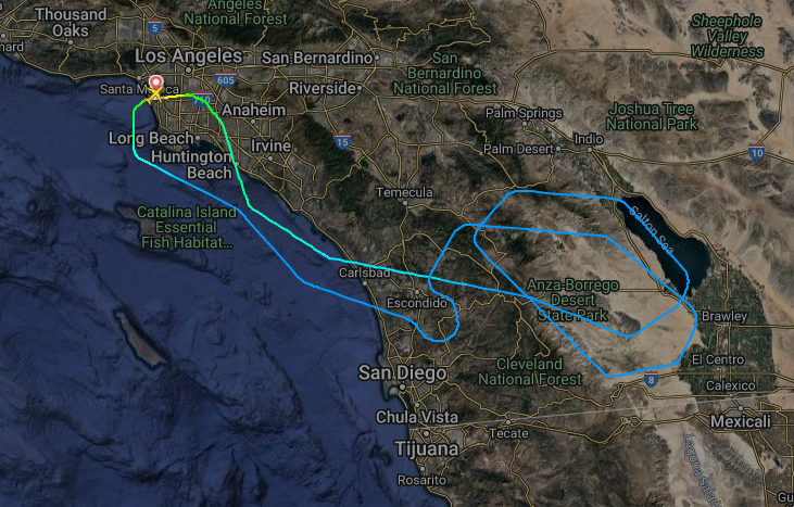 American Airlines flight path 