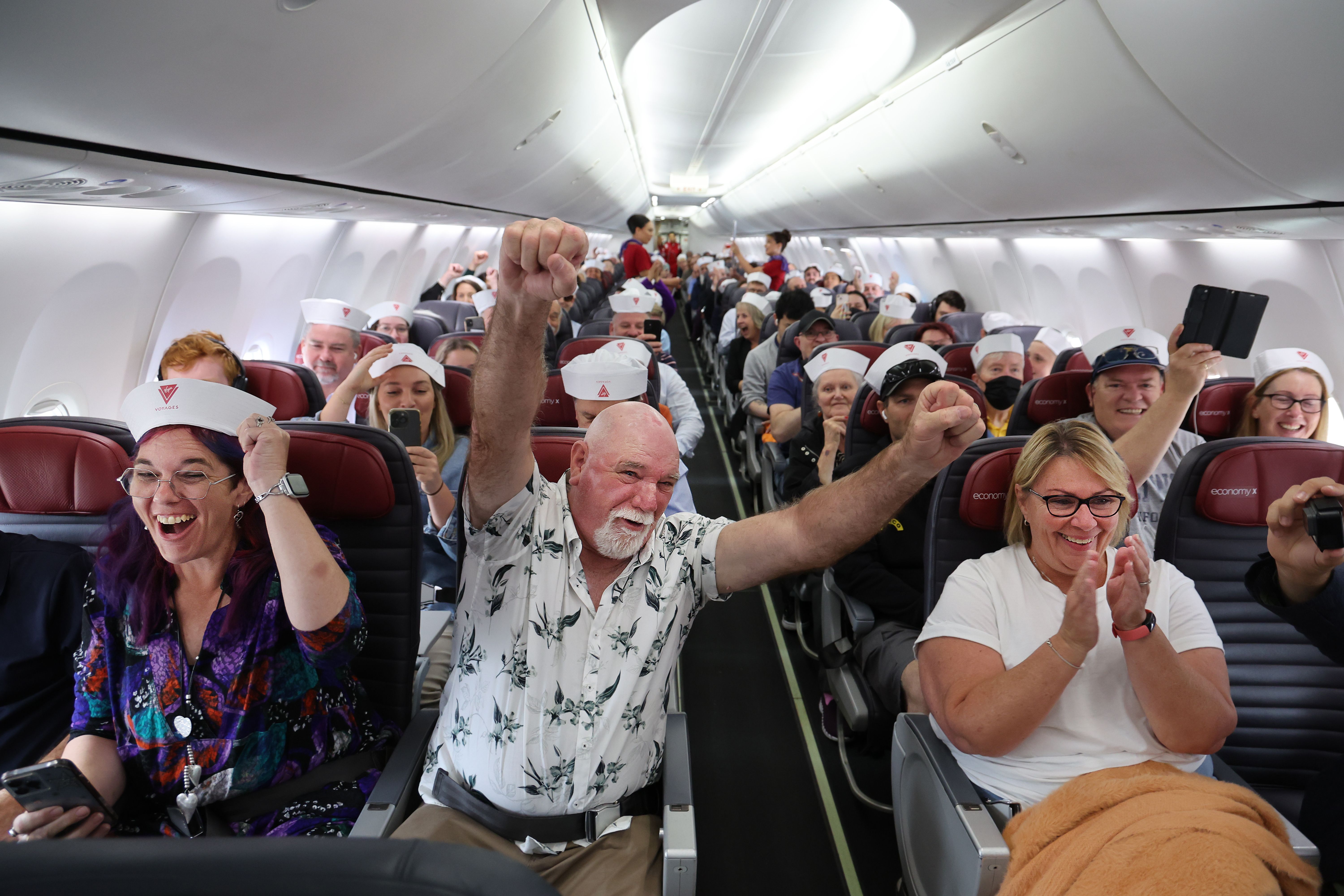 Virgin Australia Voyages happy passengers