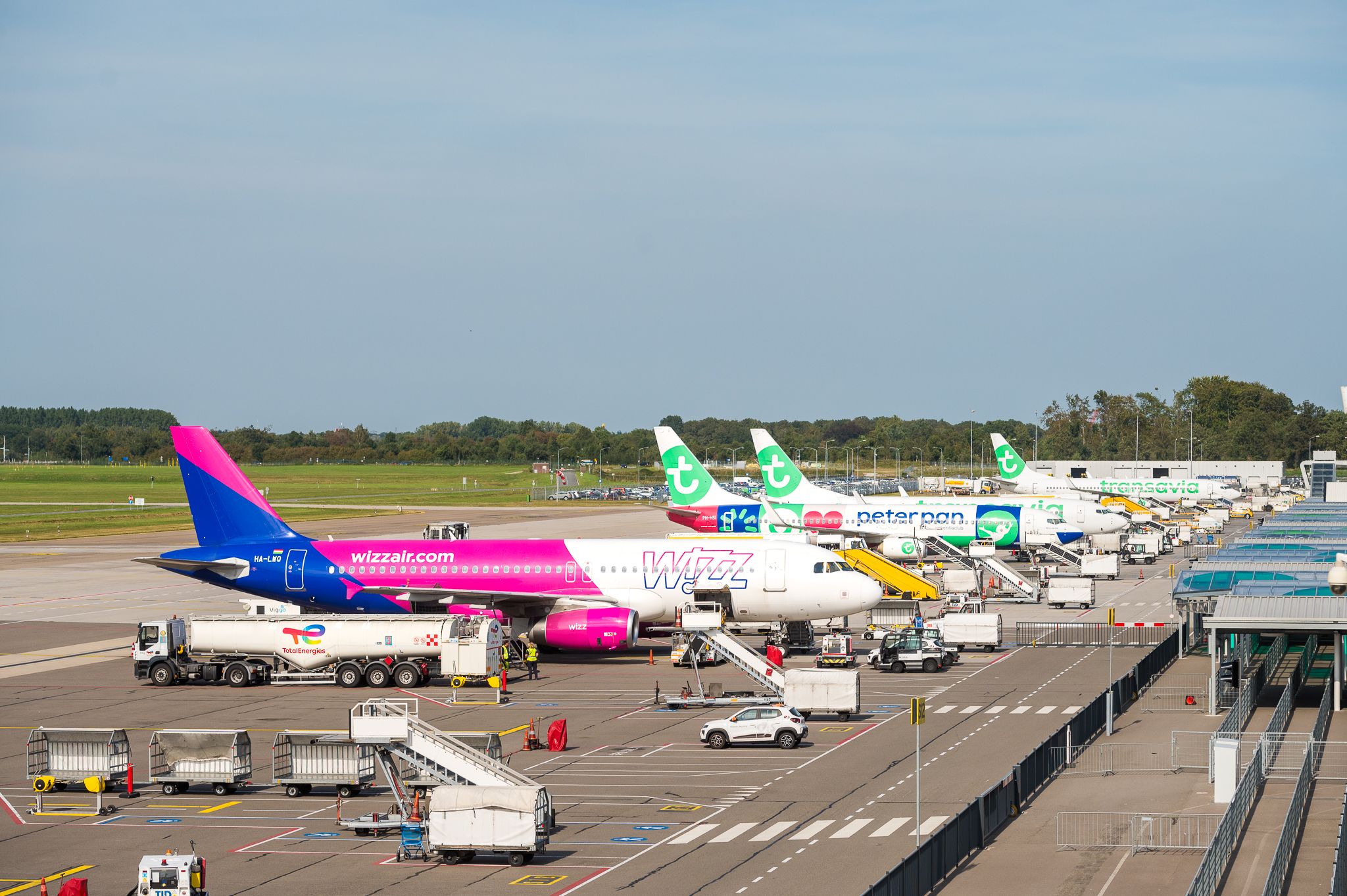 Wizz Air and Transavia at Eindhoven Airport