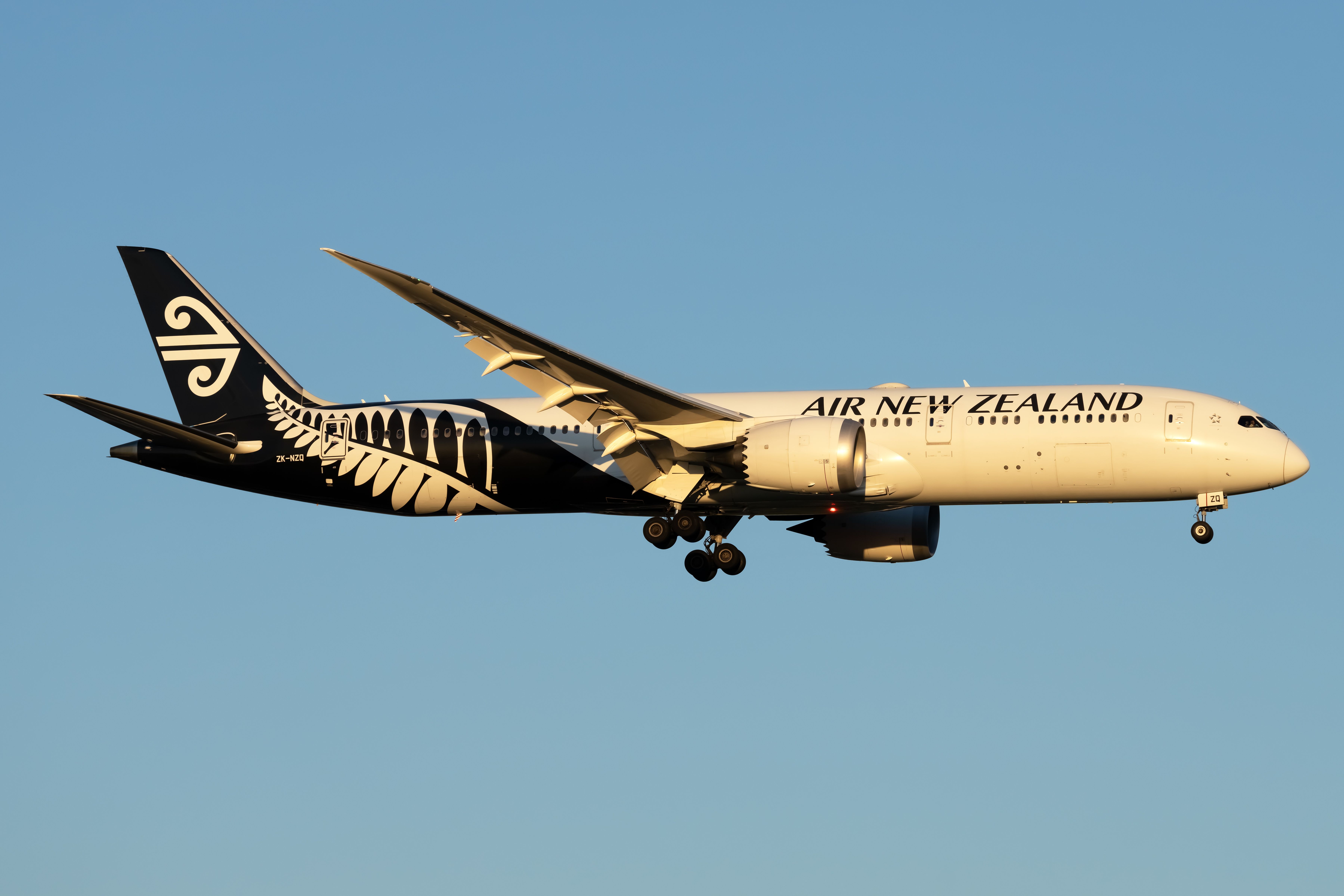 ZK-NZQ Air New Zealand Boeing 787-9 Dreamliner landing
