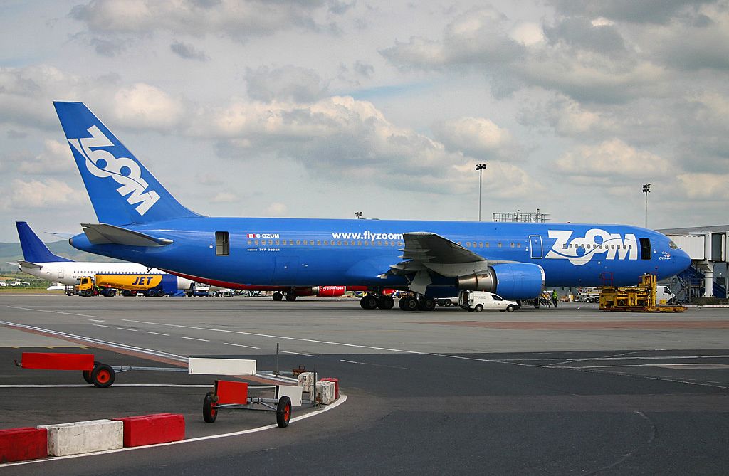 Zoom Airlines Boeing 767 at Glasgow
