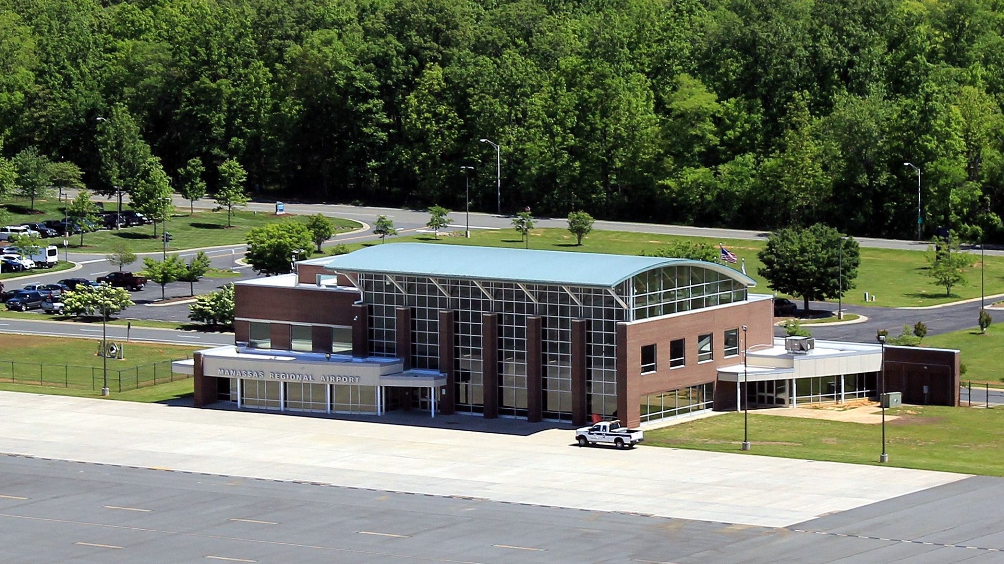 The main terminal building of Manassas Regional Airport.