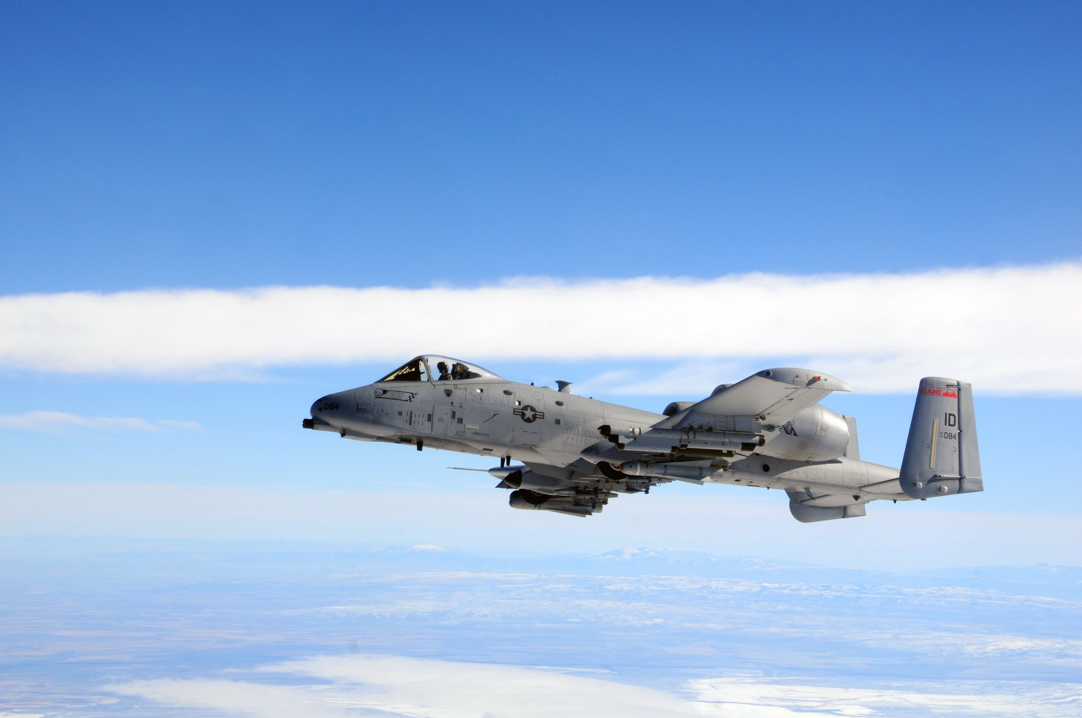 A-10C Warthog of Idaho ANG flying in the sky.