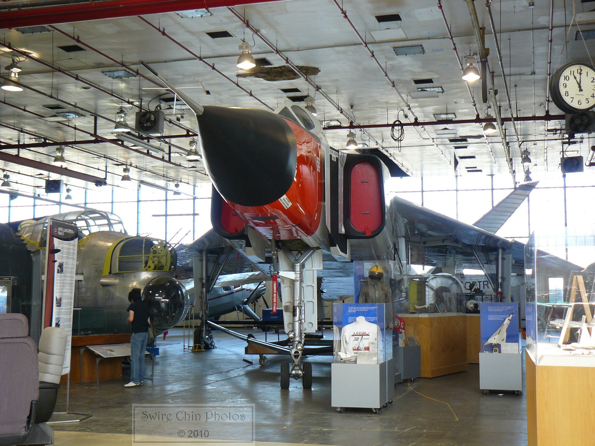 An Avro Canada CF-105 Arrow Jet Fighter on display.