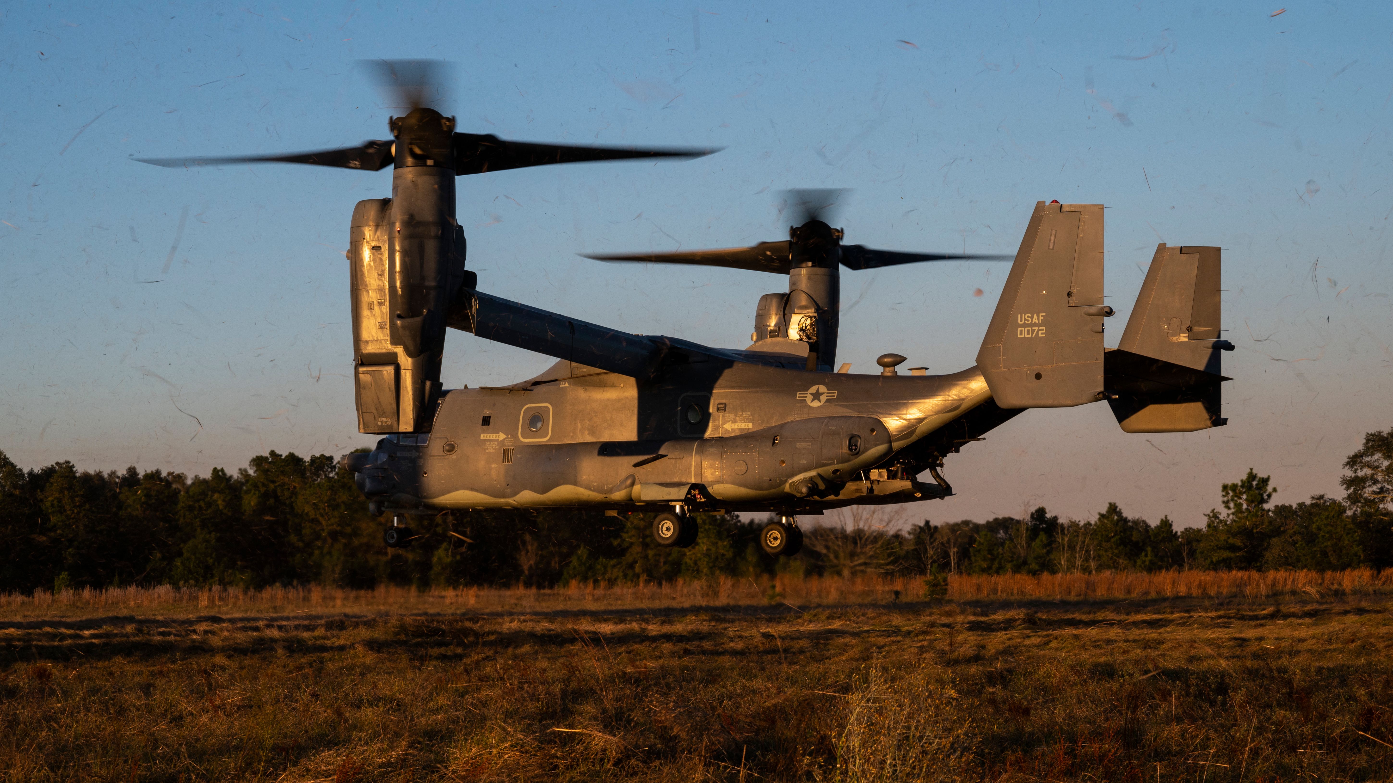 6428288 - Ospreys hone rescue capabilities, combat readiness - CV-22 Osprey landing on training field