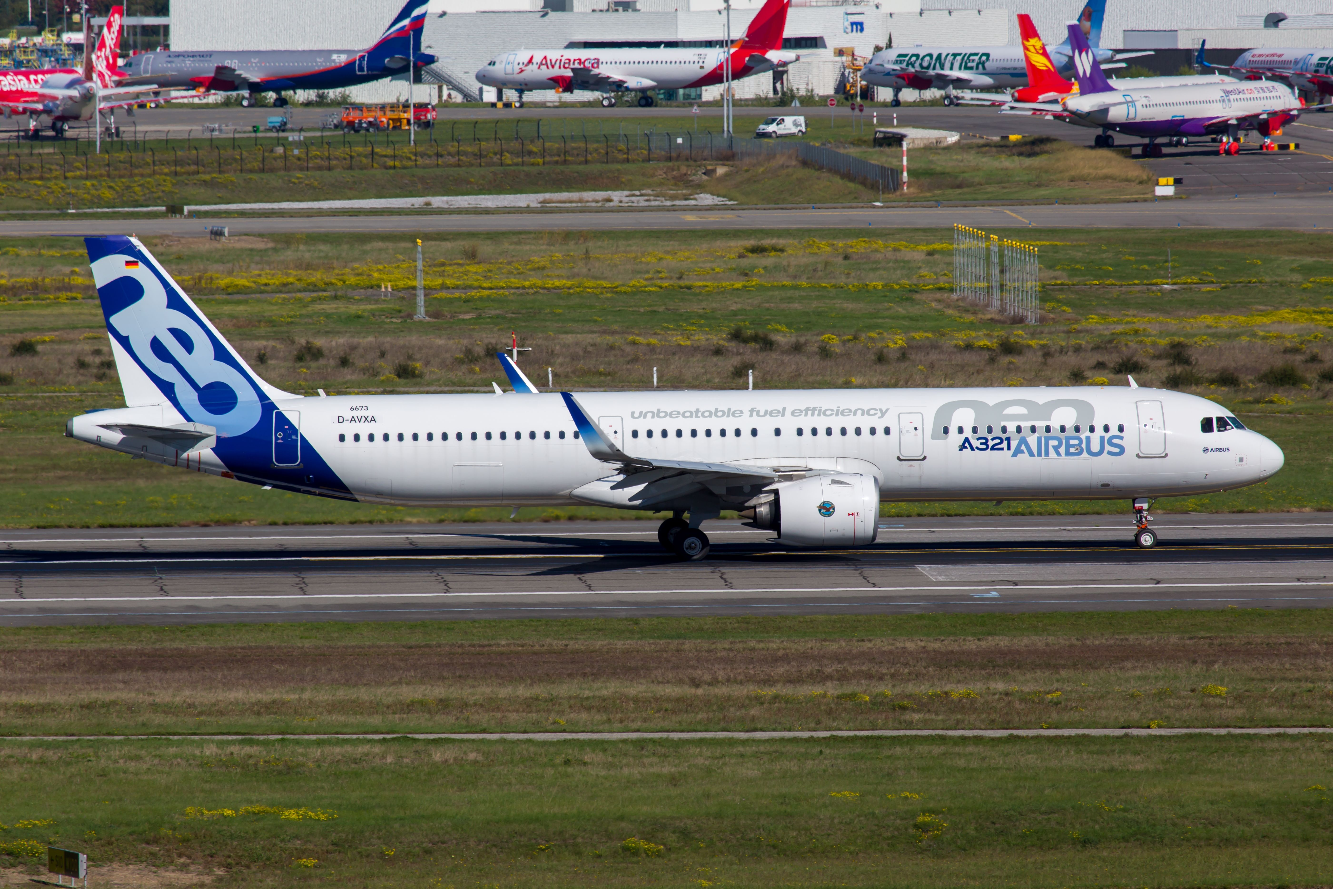 Airbus A321neo on the runway