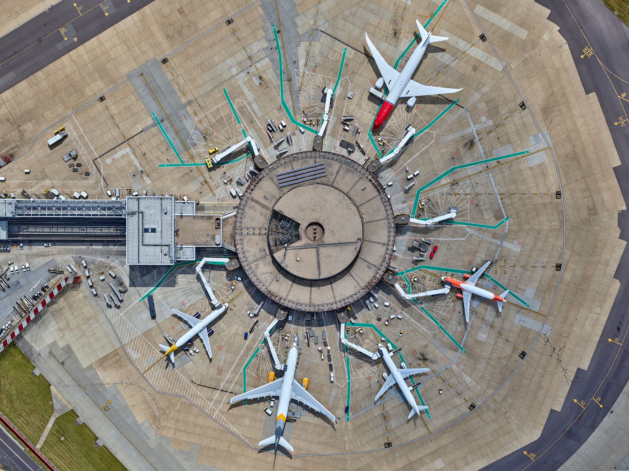 Pier 3 London Gatwick Airport aerial view