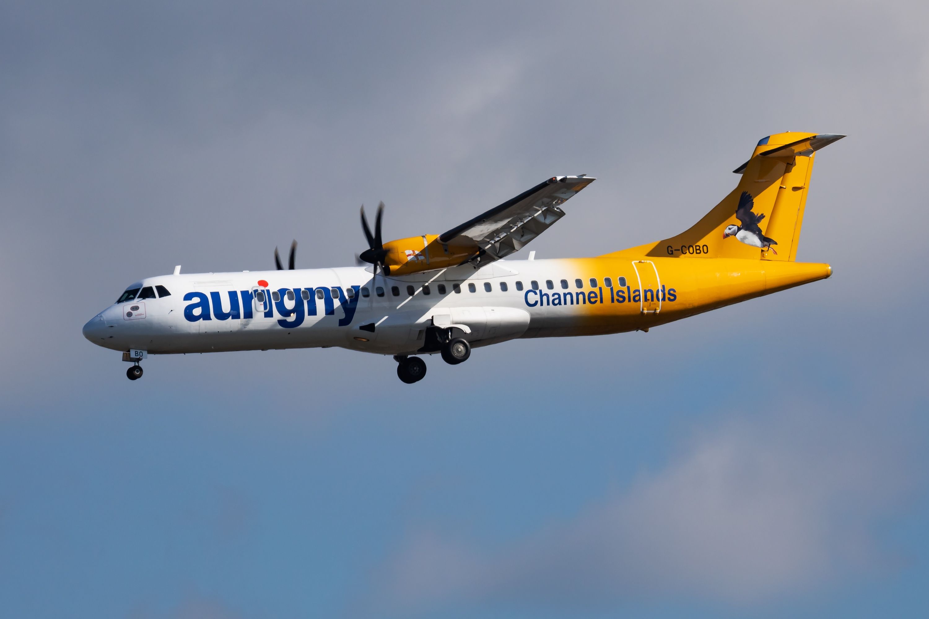 An Aurigny Air Services ATR aircraft 