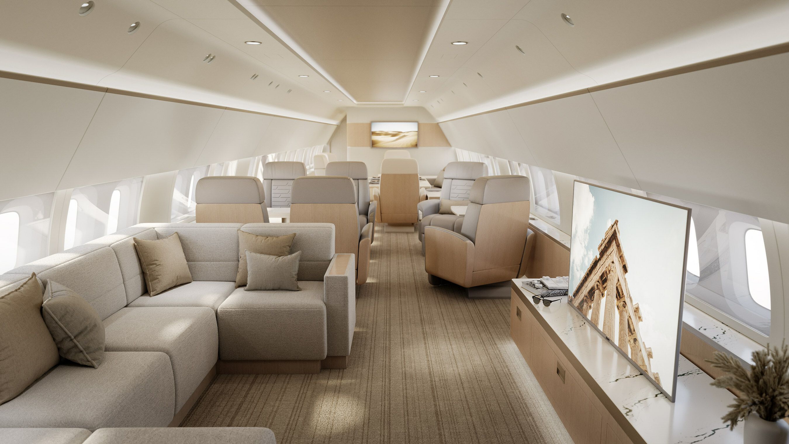 BBJ Cabin Interior in the Serene Style for the BBJ 737-7