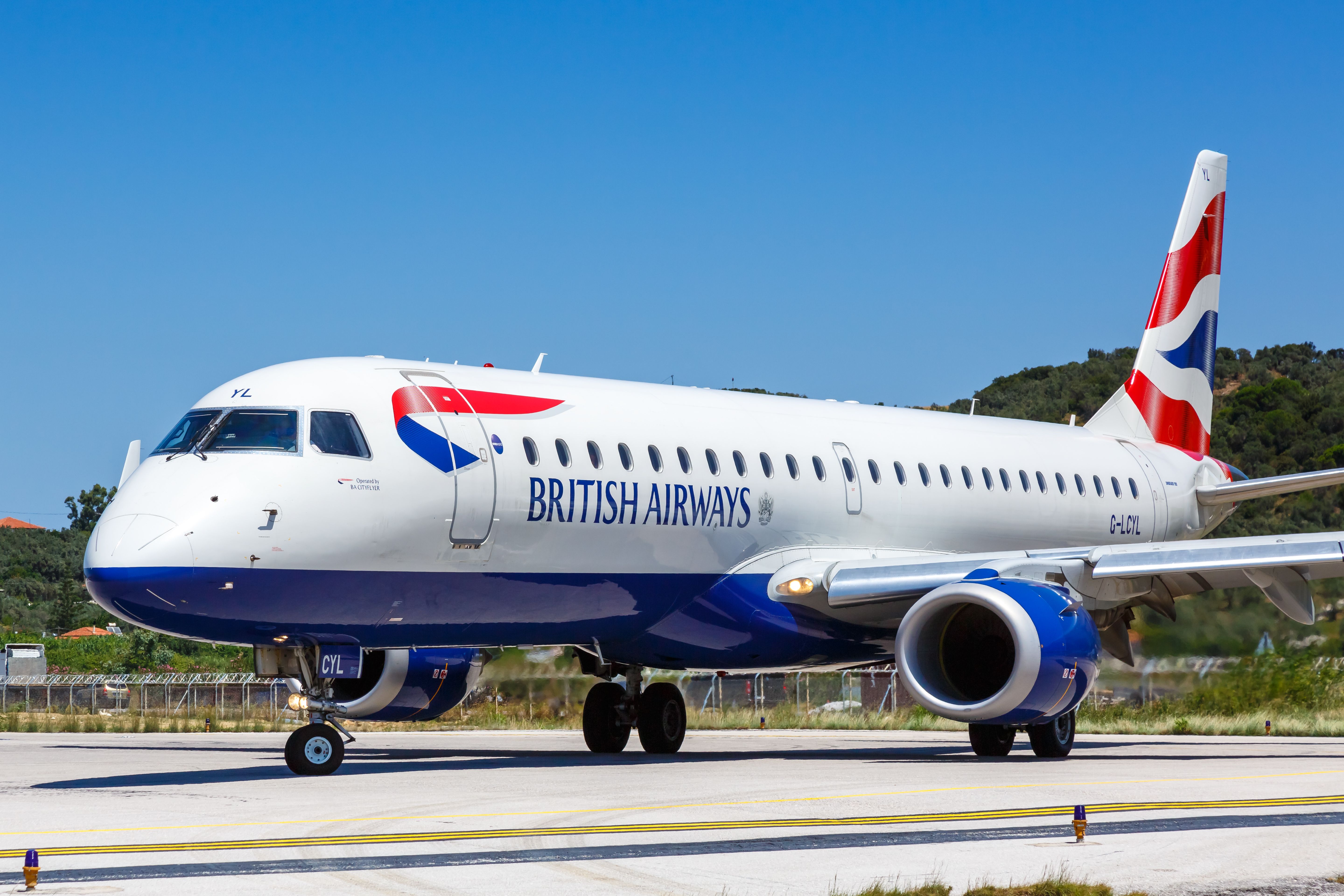 British Airways E190 in Greece