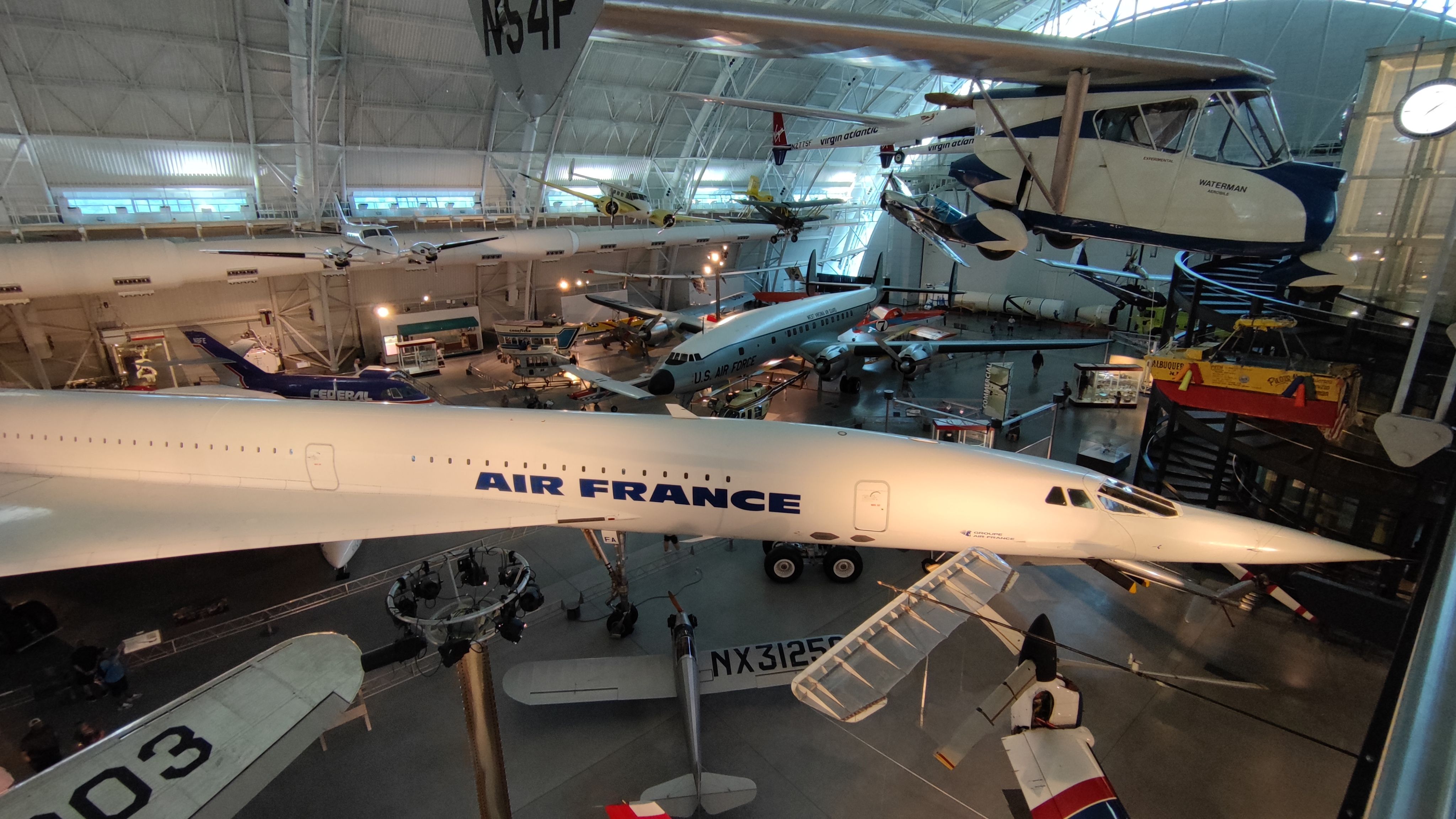 A view of an Air France Concorde on display at the Smithsonian Air & Space Museum near Washington D.C. 