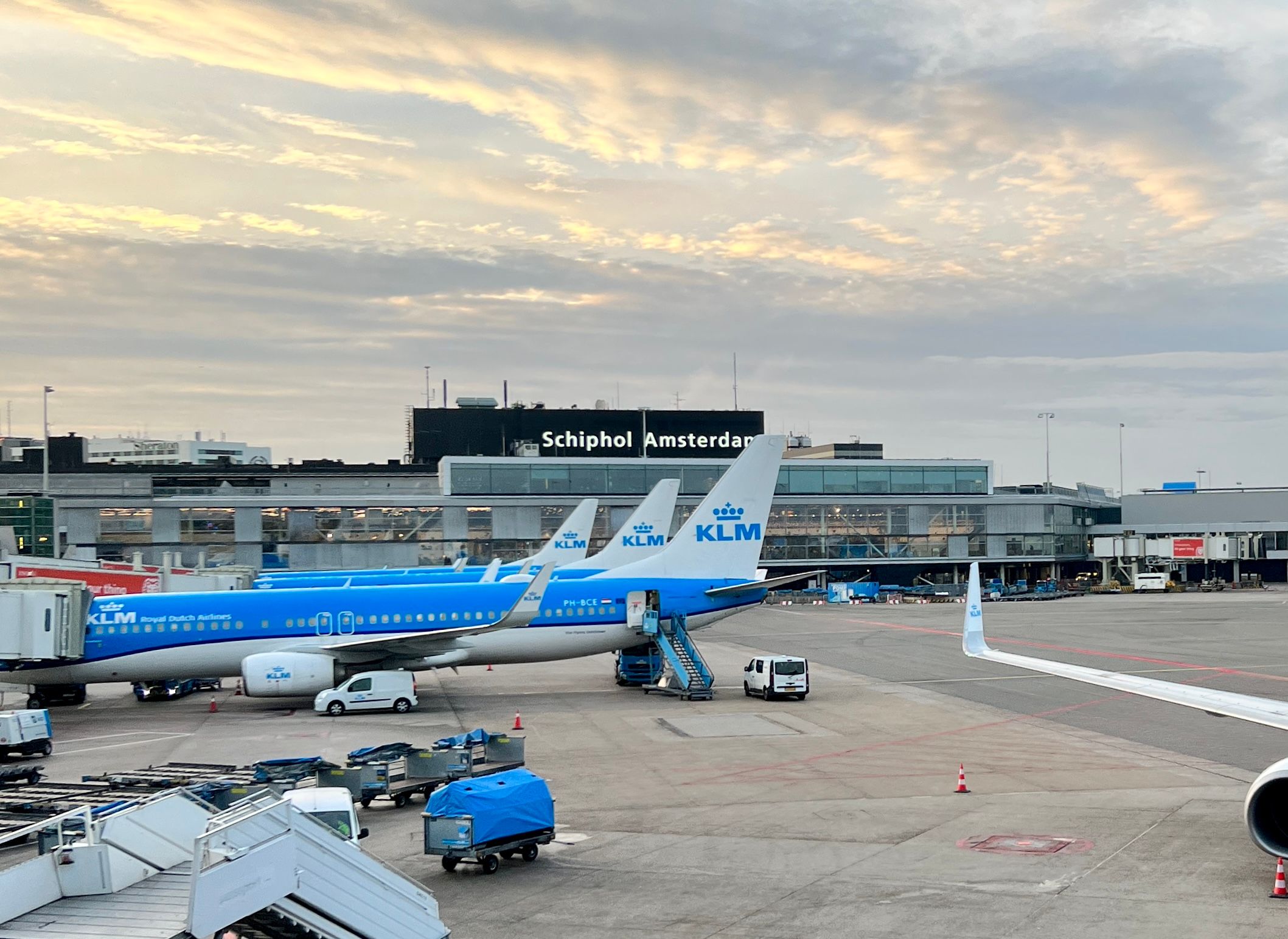 KLM planes at Amsterdam Schiphol Airport
