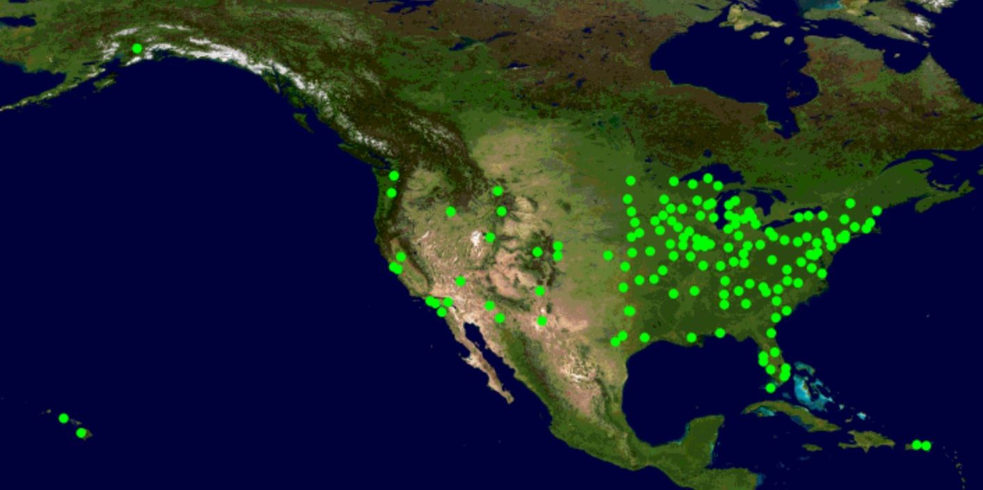 ORD domestic network December 8th-14th 2023