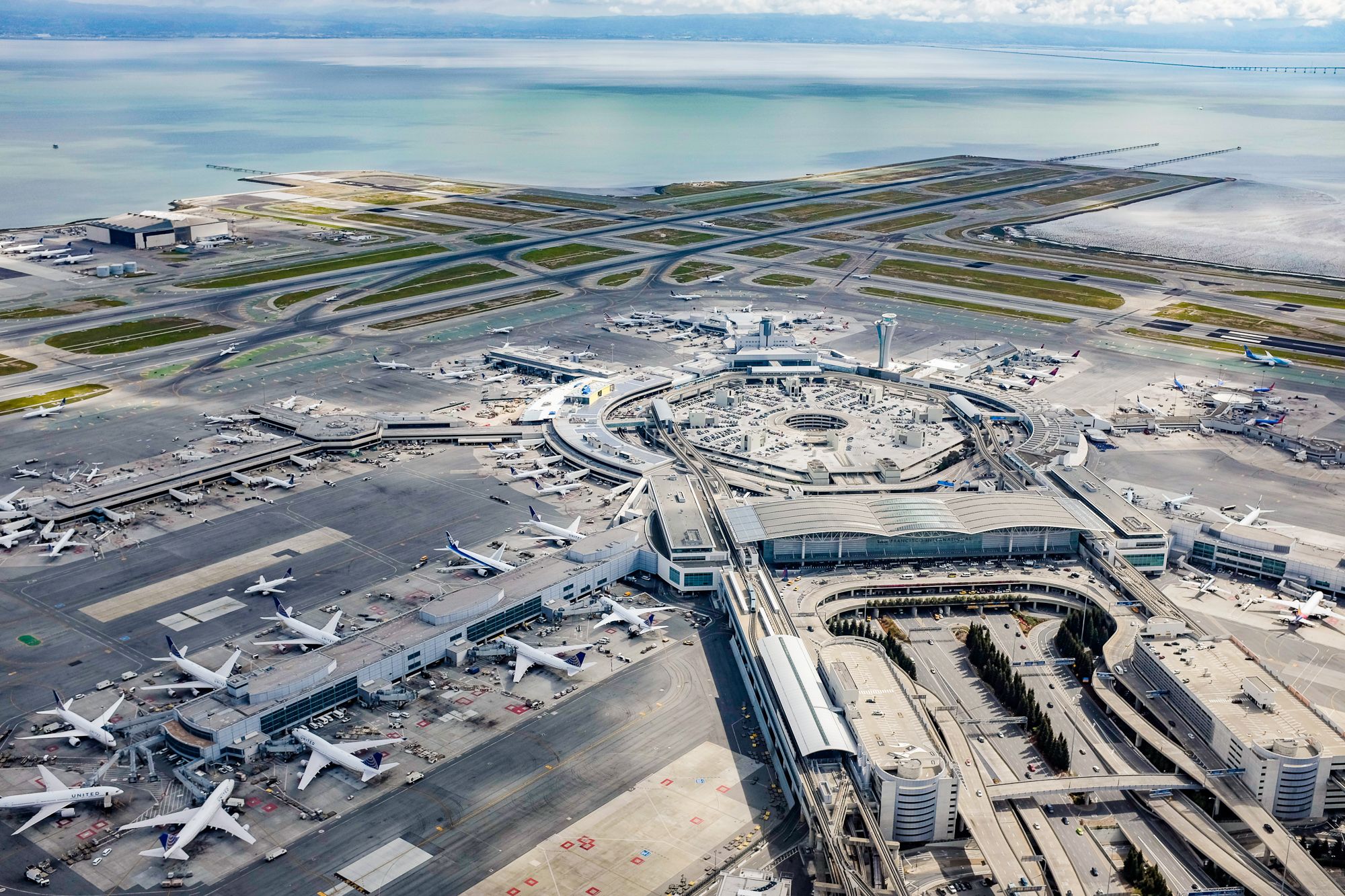 How Can You Access San Francisco International Airport By Public Transport   San Francisco International Airport   Aerial Photo 