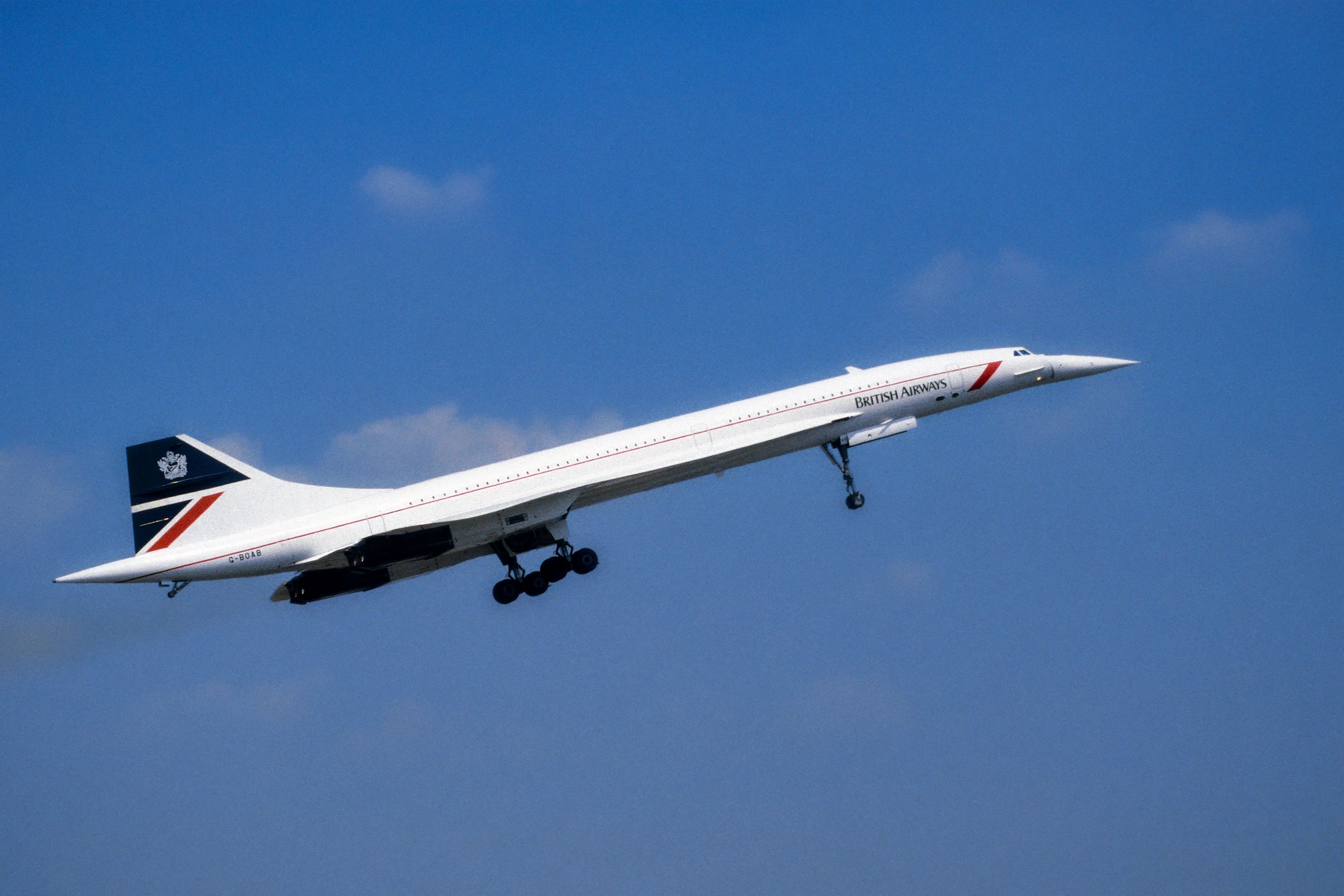 A British Airways Concorde Flying In the Sky.