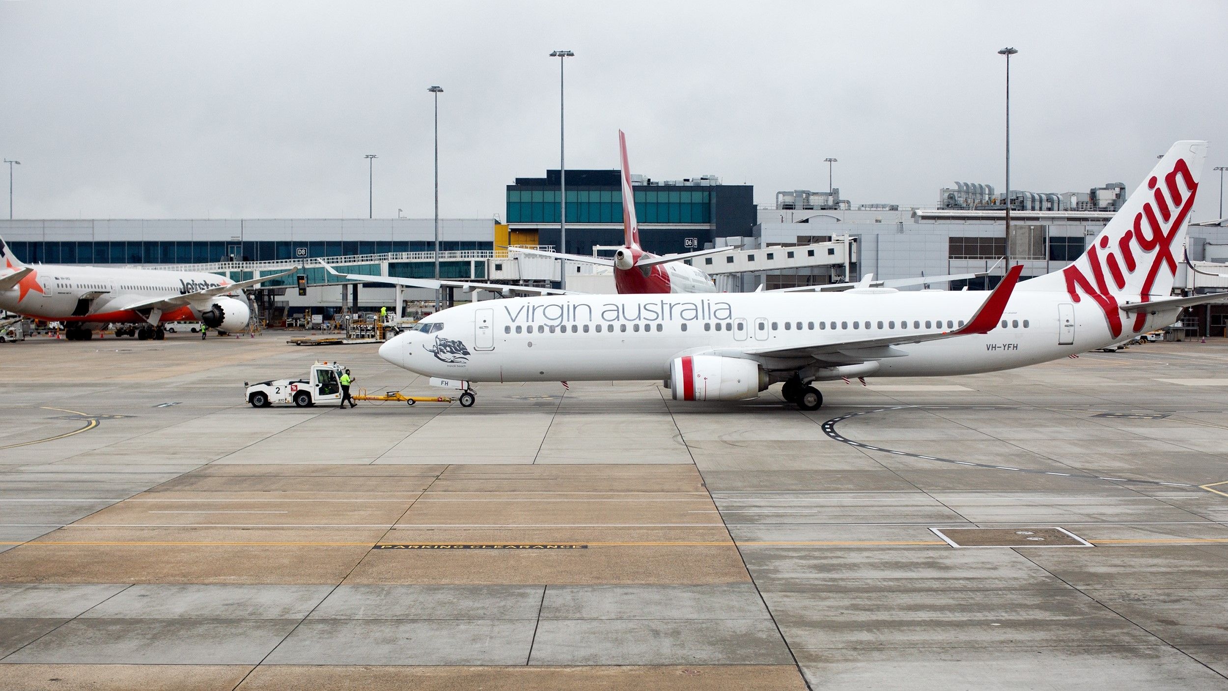 Virgin Australia Boeing 737 Taxiing In Melbourne