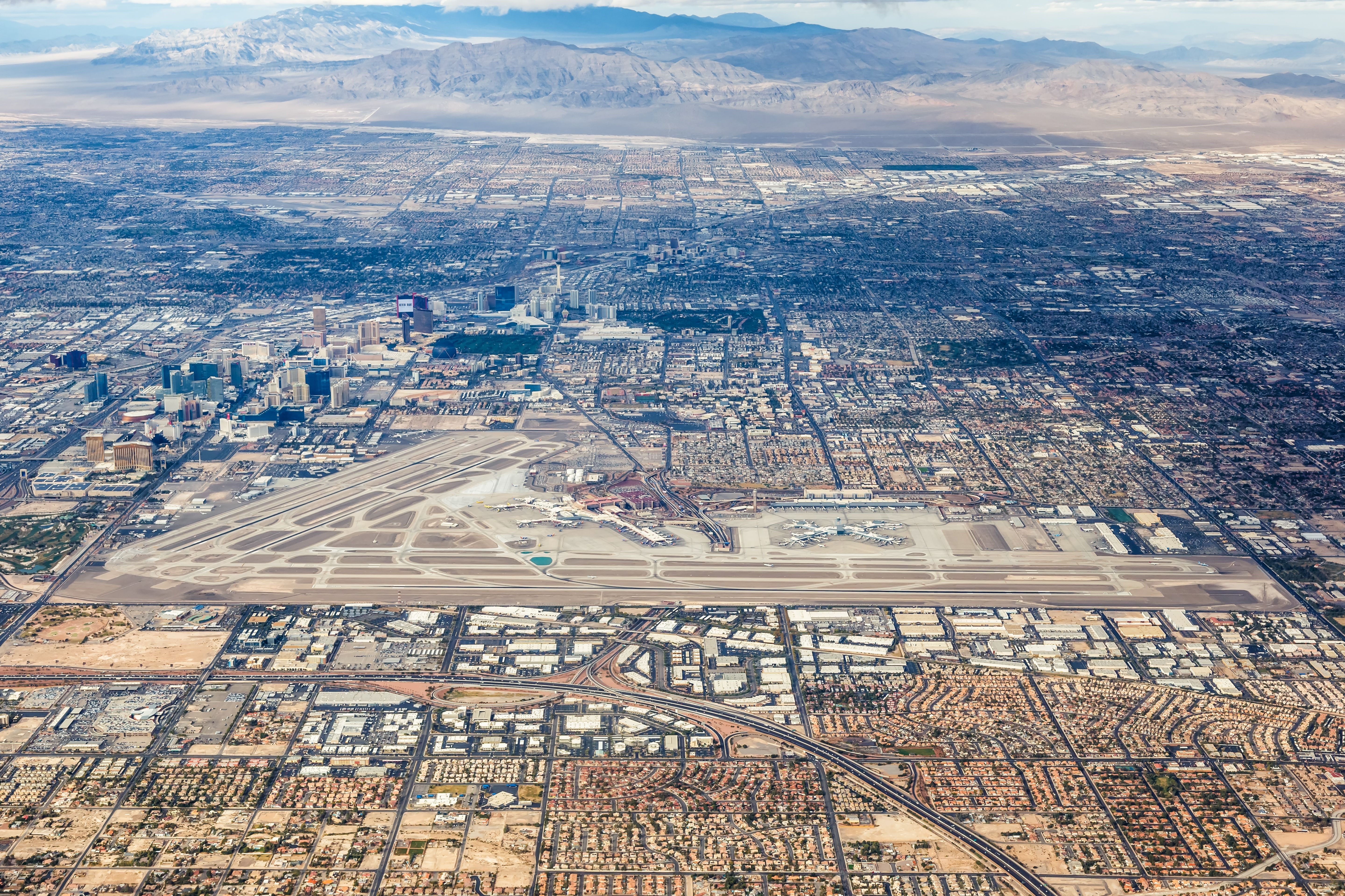 An Aerial View of Las Vegas Airport.