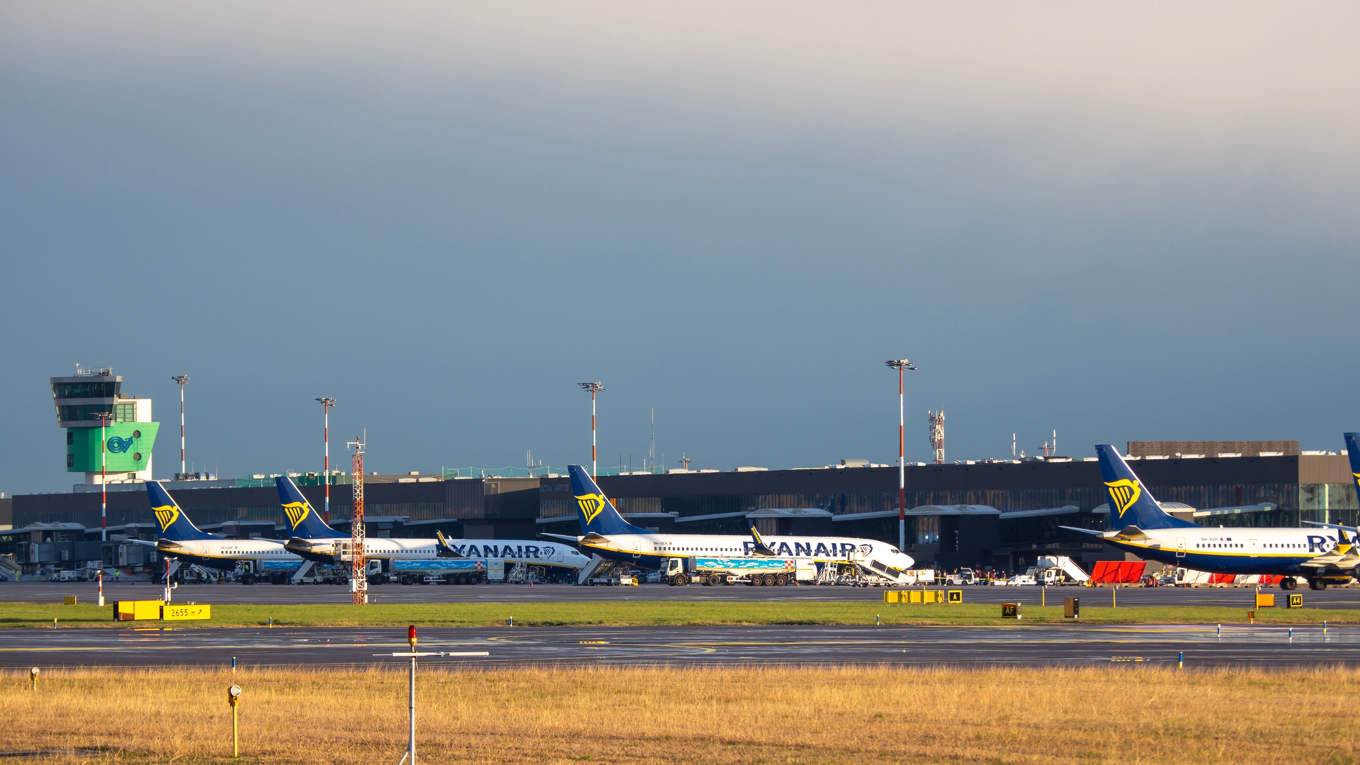 Ryanair aircraft at Milan Bergamo Orio al Serio 