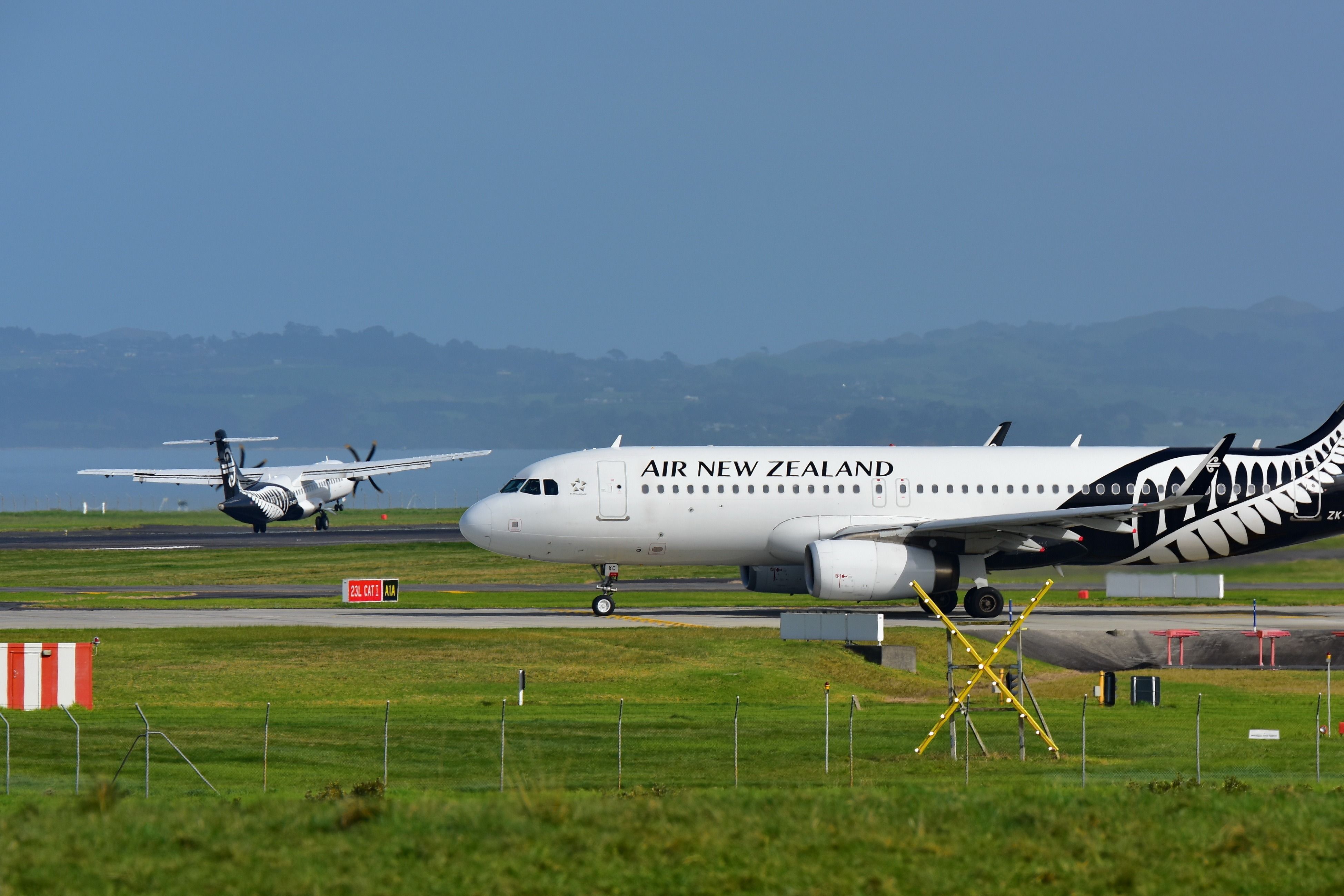Air New Zealand Airbus A320 and ATR regional aircraft. 