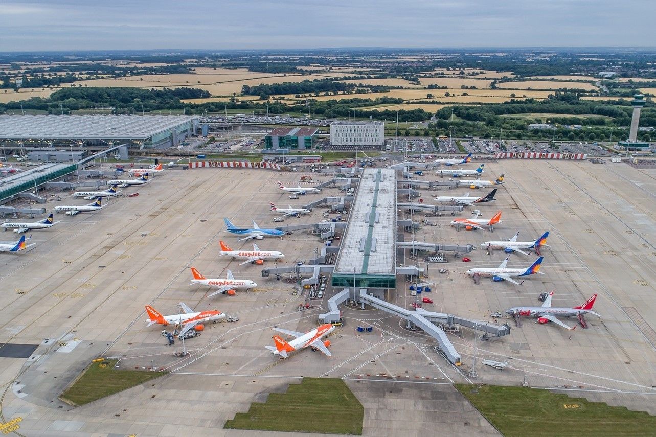 An Aerial View of London Stansted Airport.