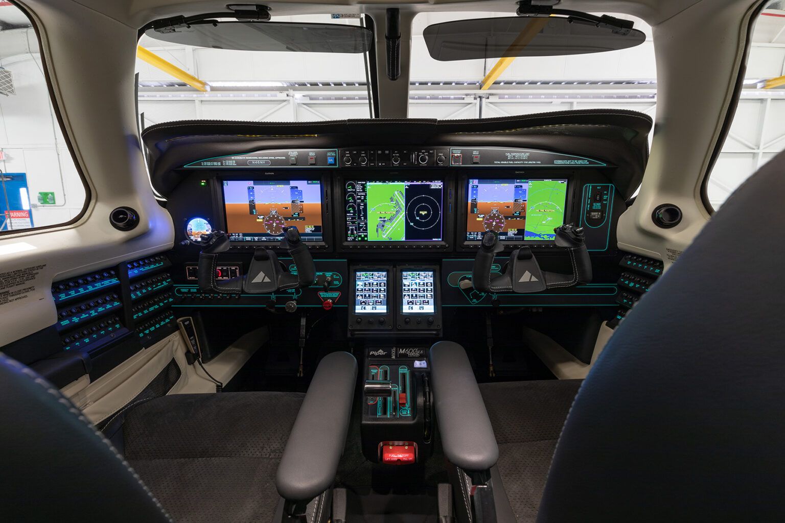 The cockpit of a Piper M600SLS Nighthawk.