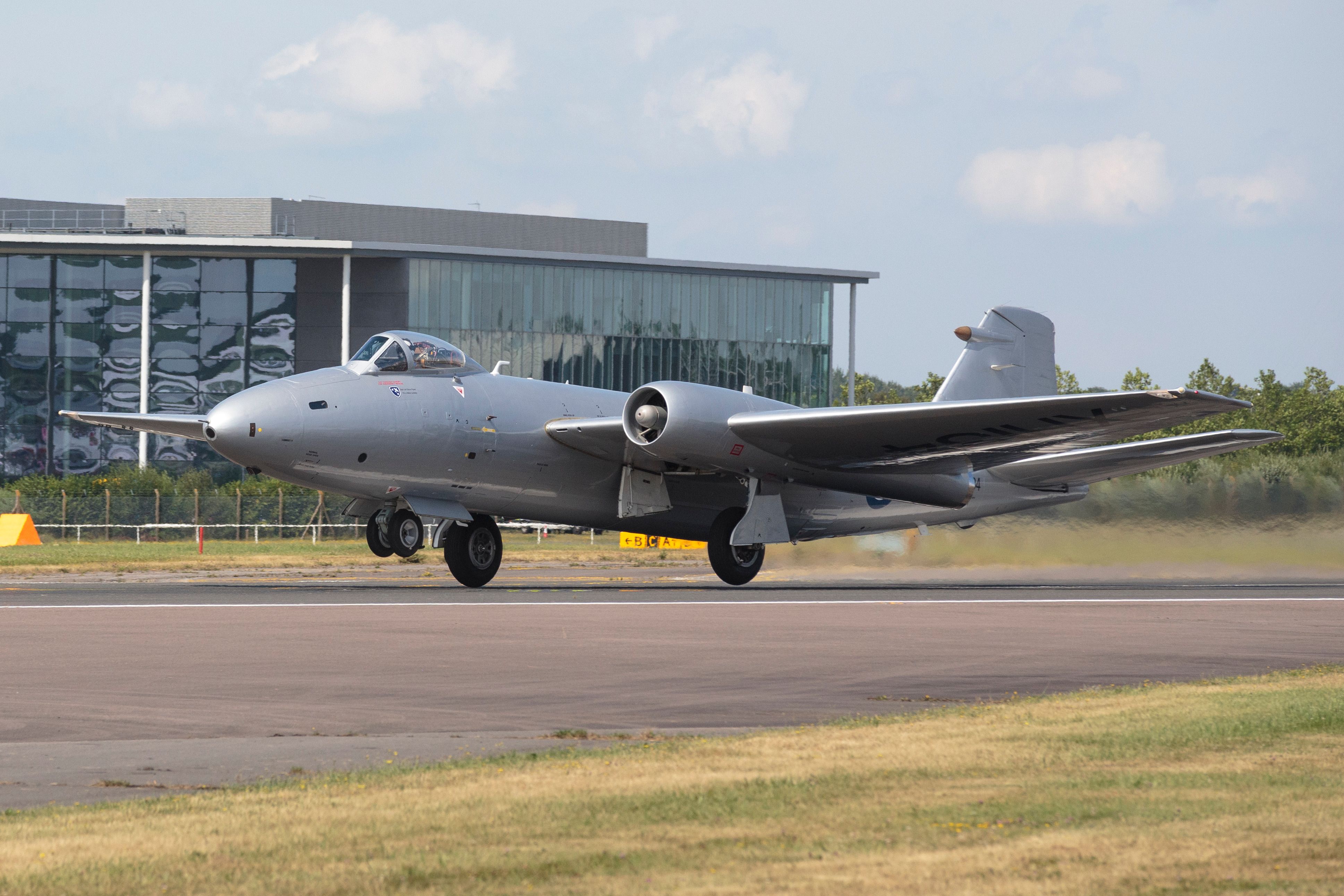 An English Electric Canberra PR.9 about to take off.