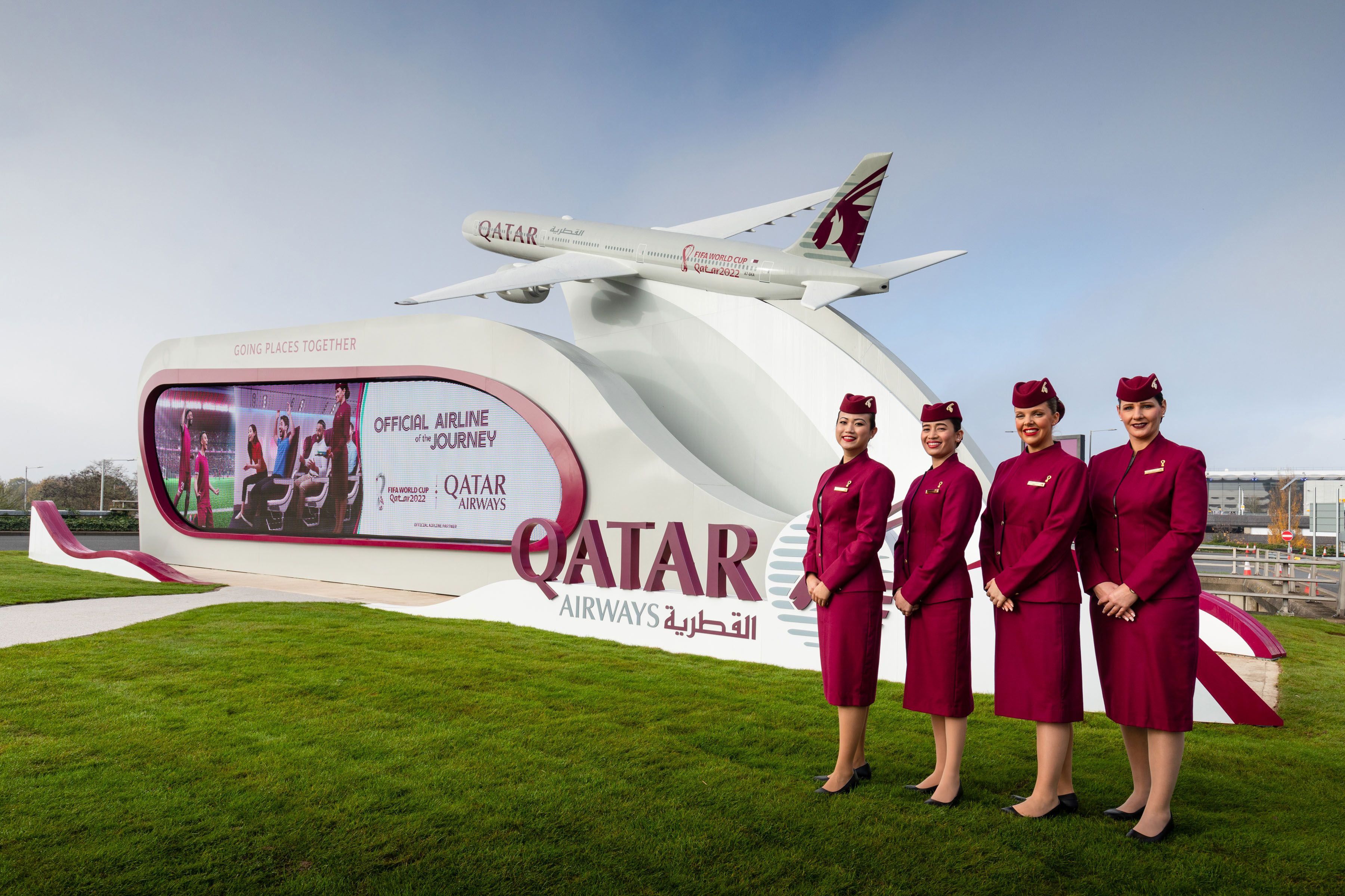 Qatar Airways LHR branding