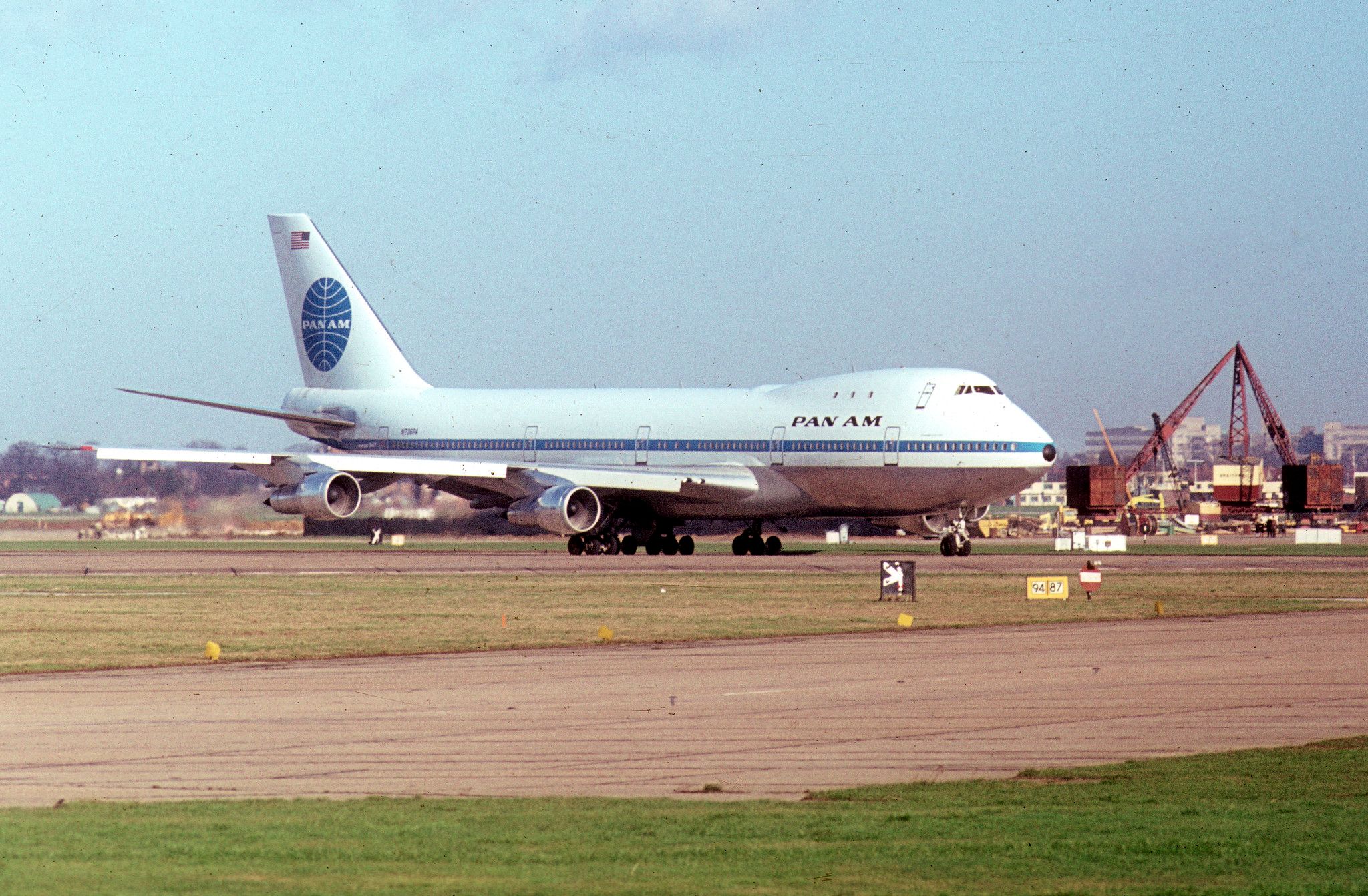 Pan Am Boeing 747 Taxiing At London Heathrow Airport