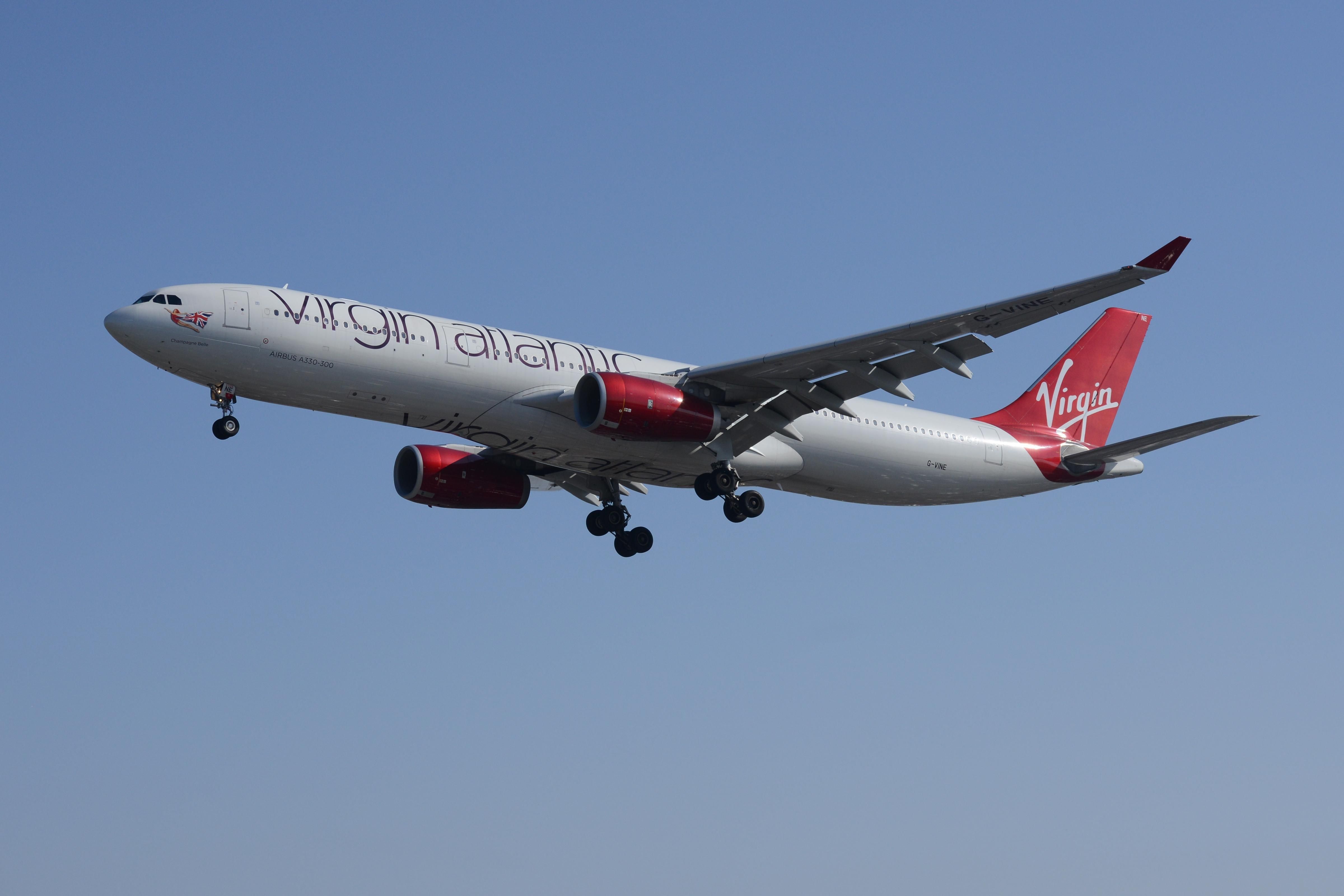 Virgin Atlantic Airbus A330 Landing In Sunny Conditions