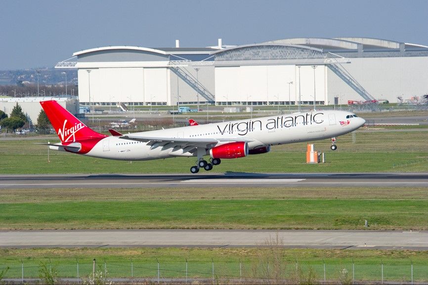 Virgin Atlantic Airbus A330 Landing In Sunny Conditions