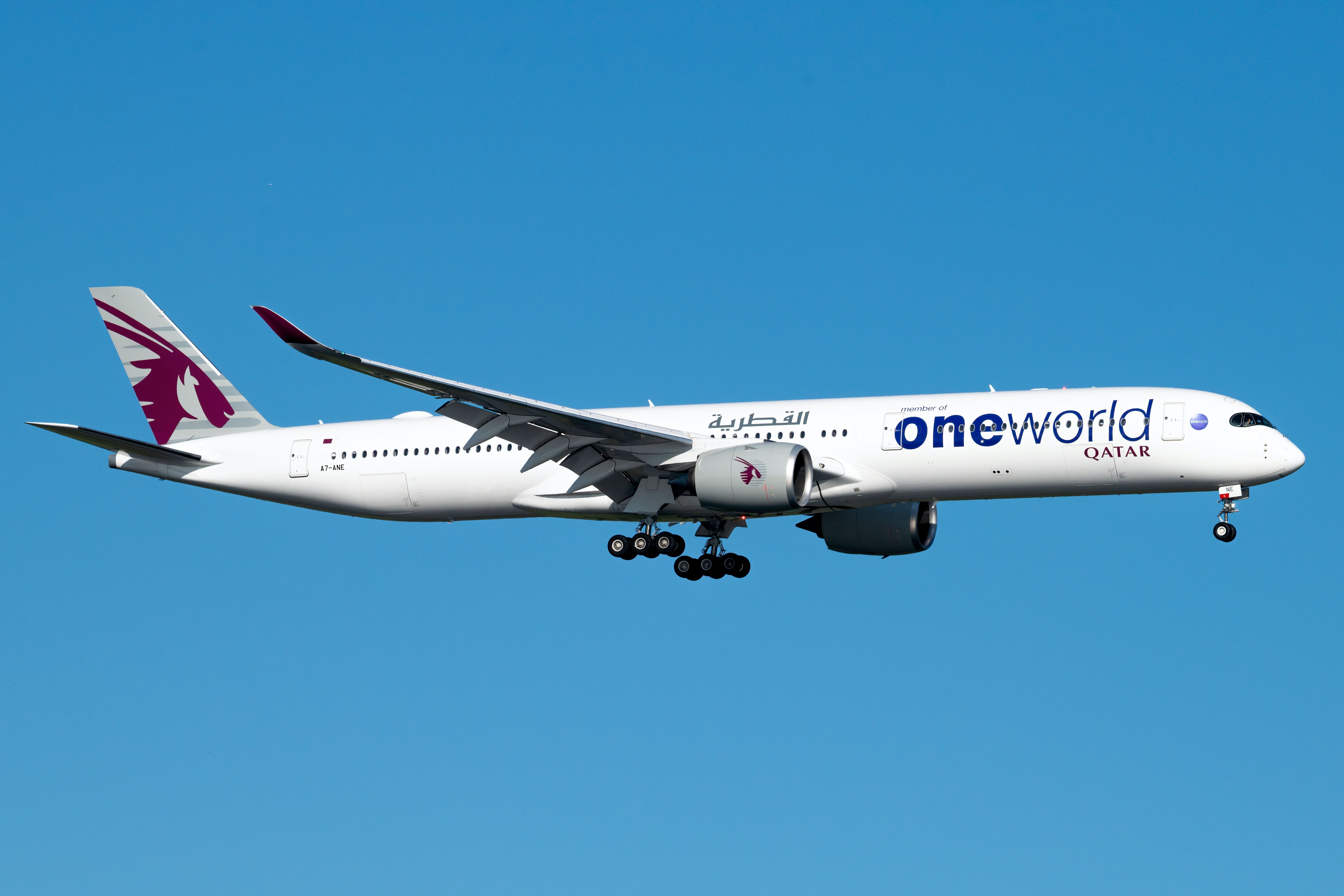 Qatar Airways Airbus A350-1000 Oneworld Livery Inflight