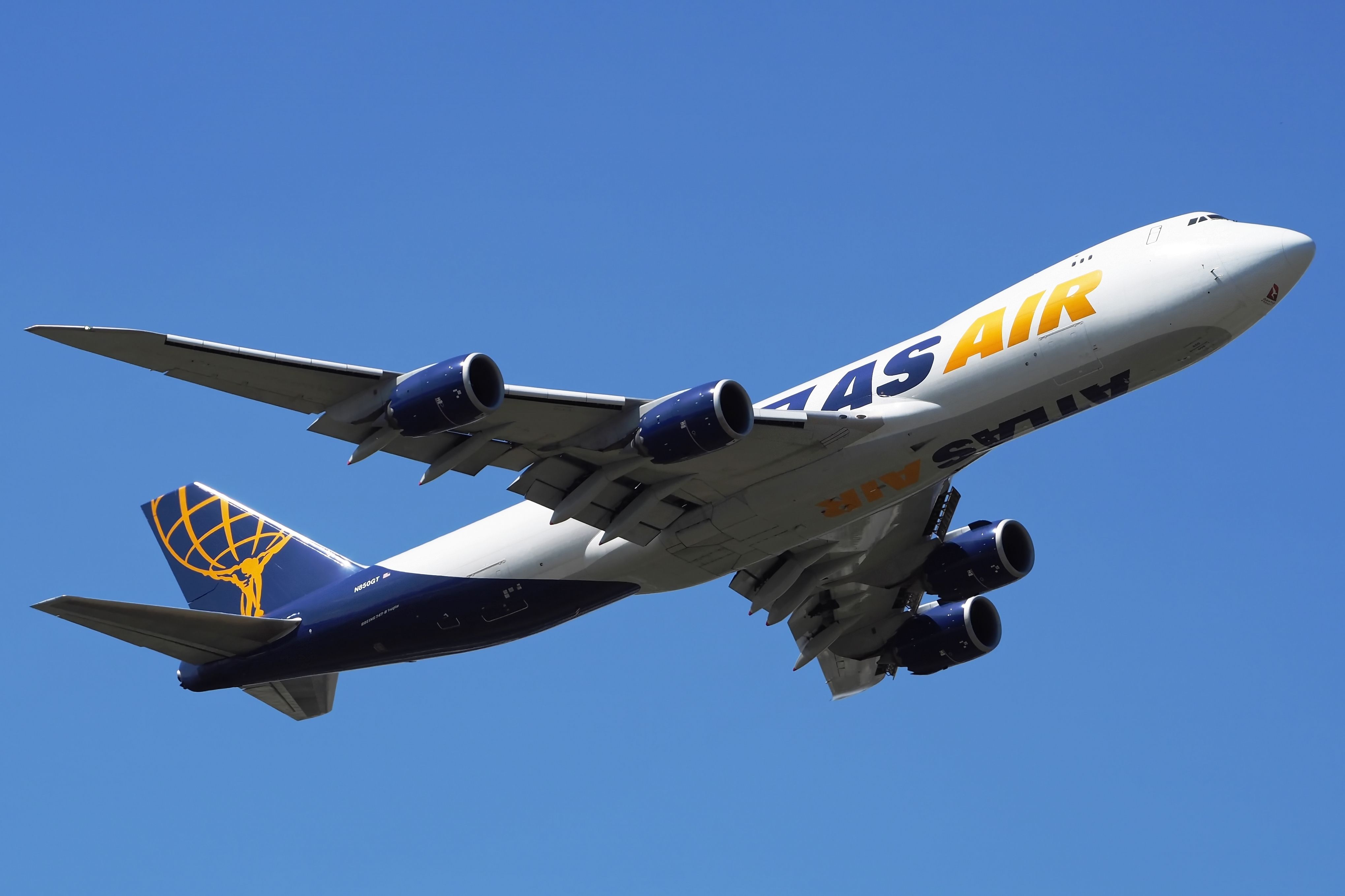 Atlas Air Boeing 747-8F departing BKK