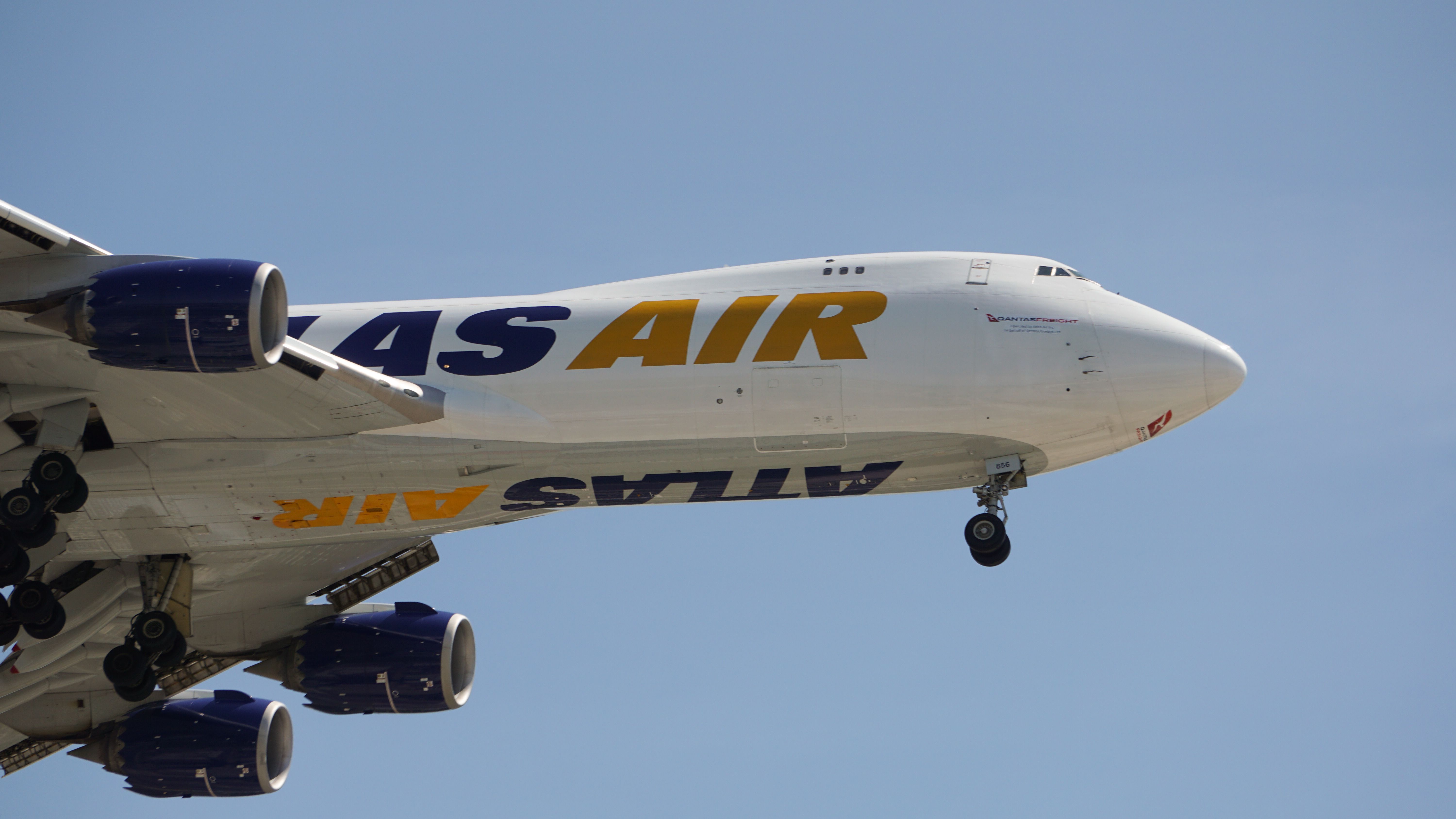 Atlas Air Boeing 747-8F landing at Chicago O'Hare International Airport ORD