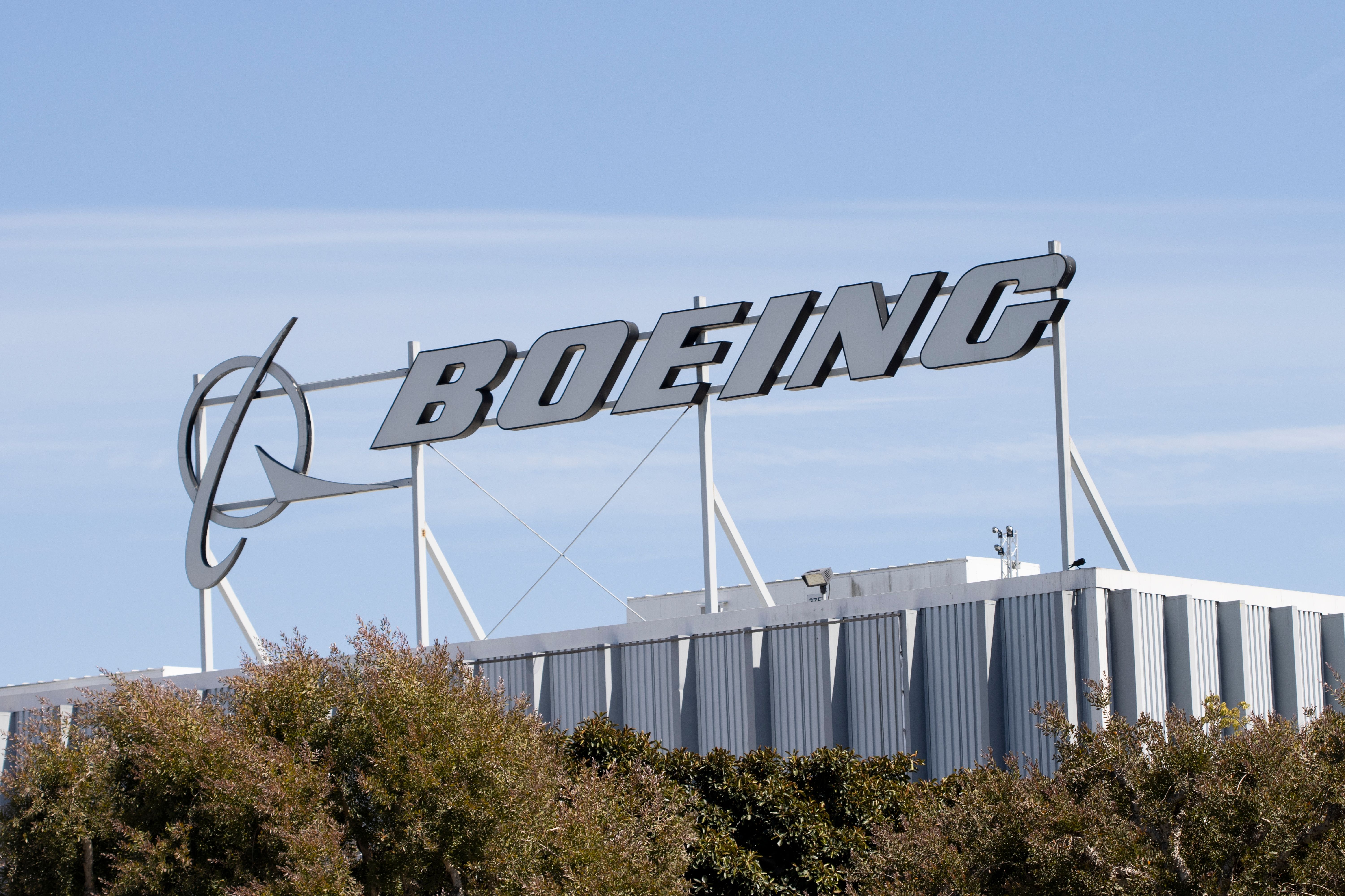 Boeing logo on one of its buildings in California