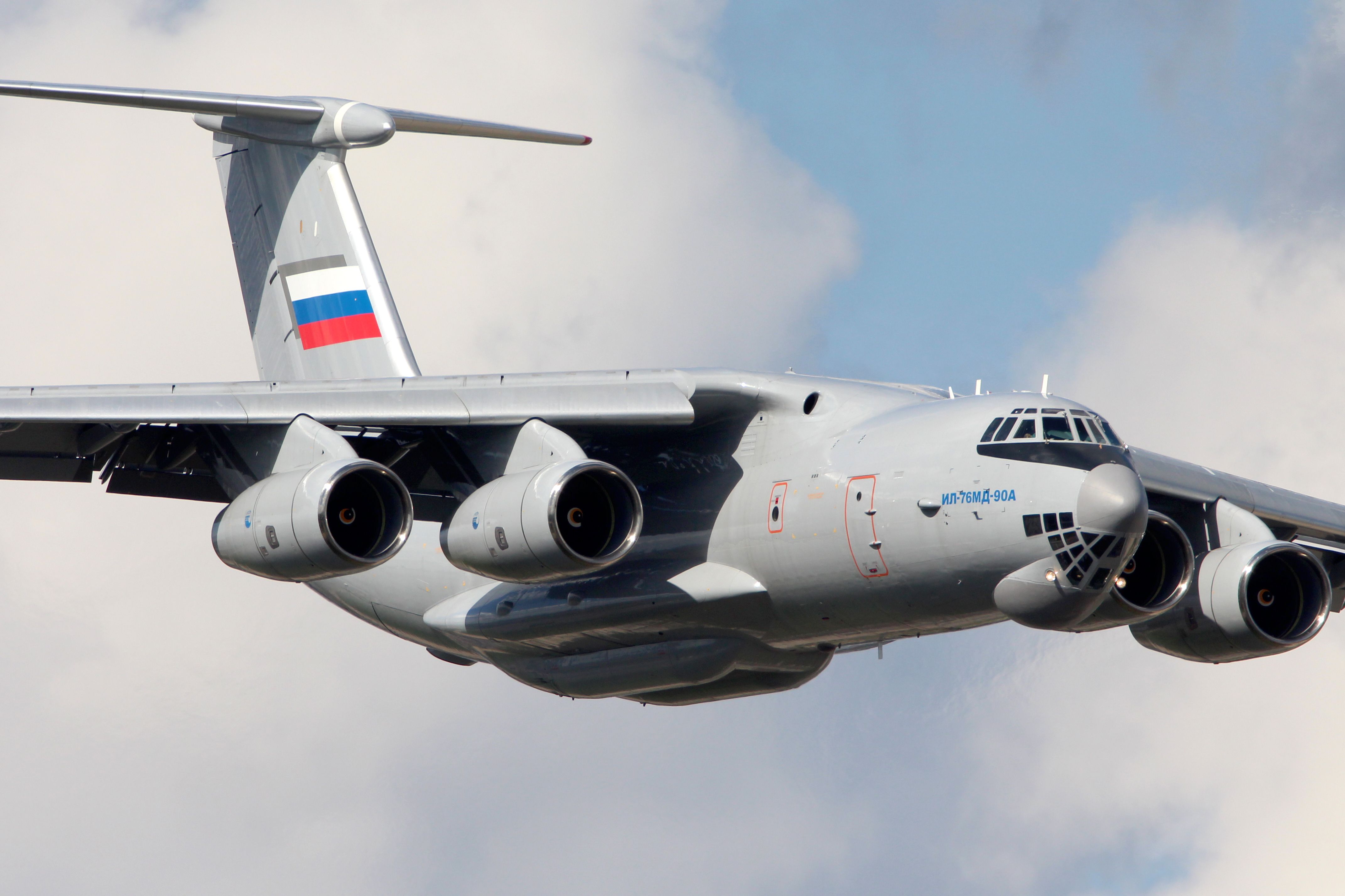 Ilyushin Il-76 flying above Moscow shutterstock_352758764