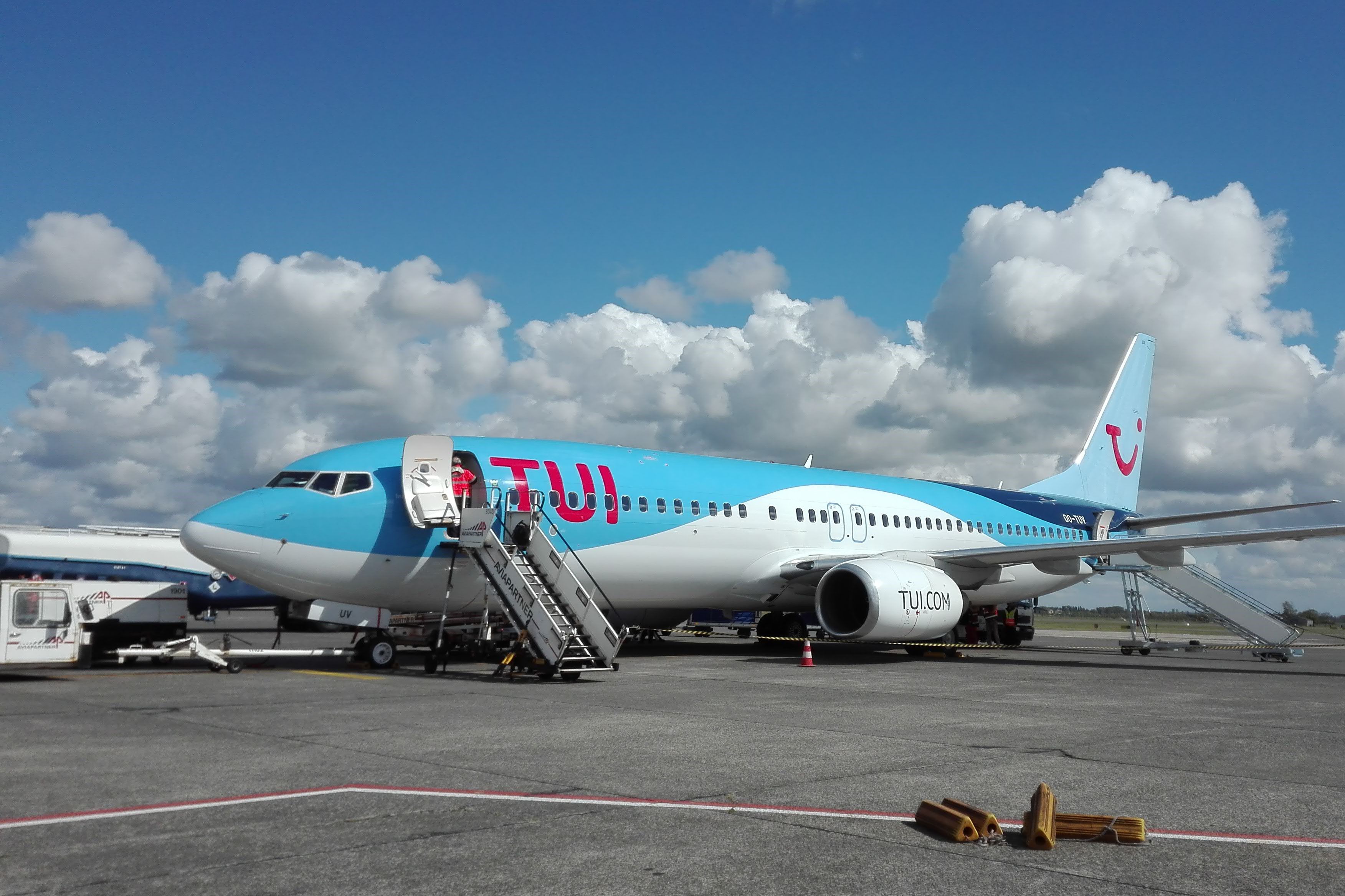 TUI Boeing 737 Parked In Ostend