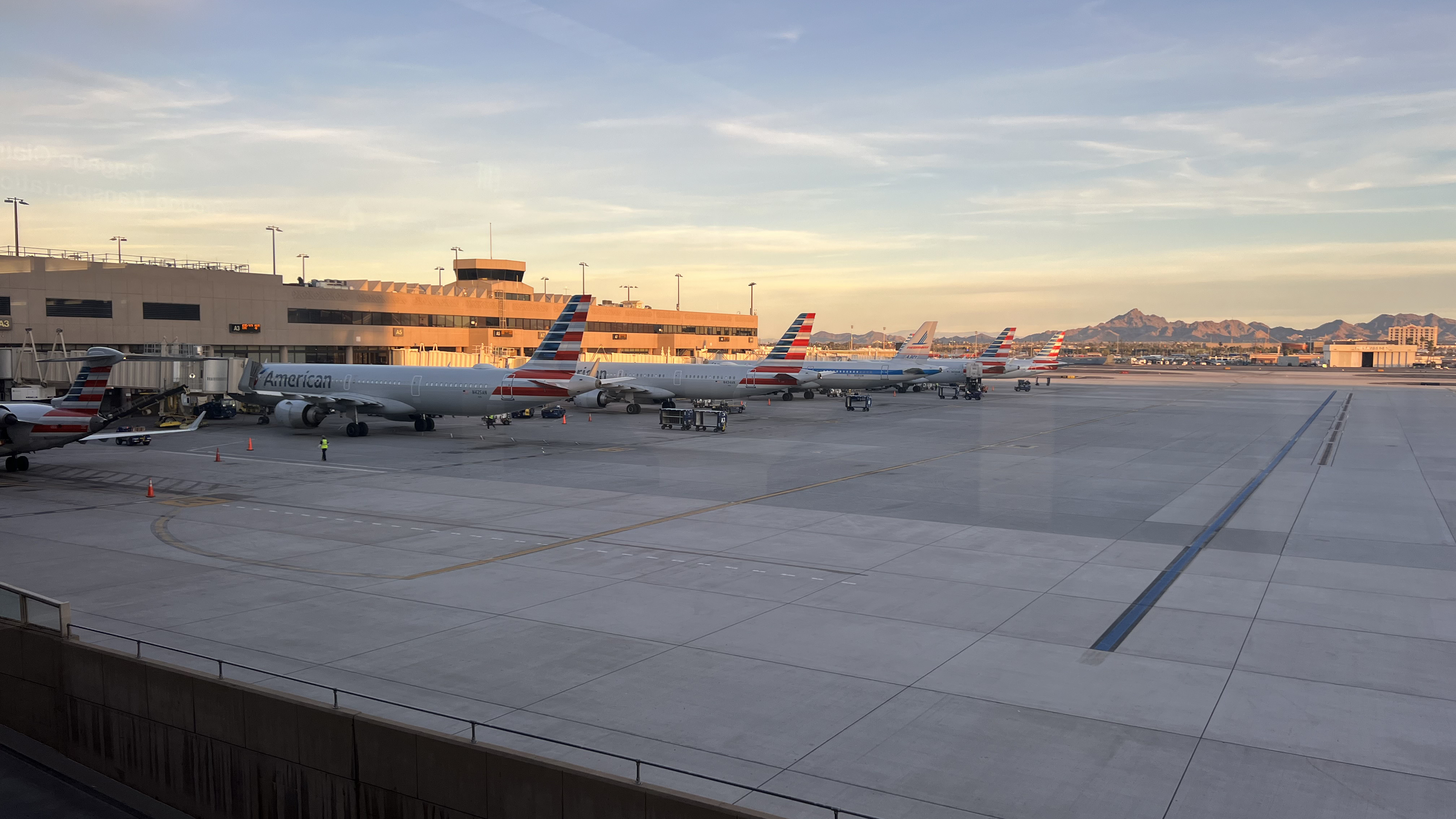 American Airlines planes at Phoenix Sky Harbor International Airport.