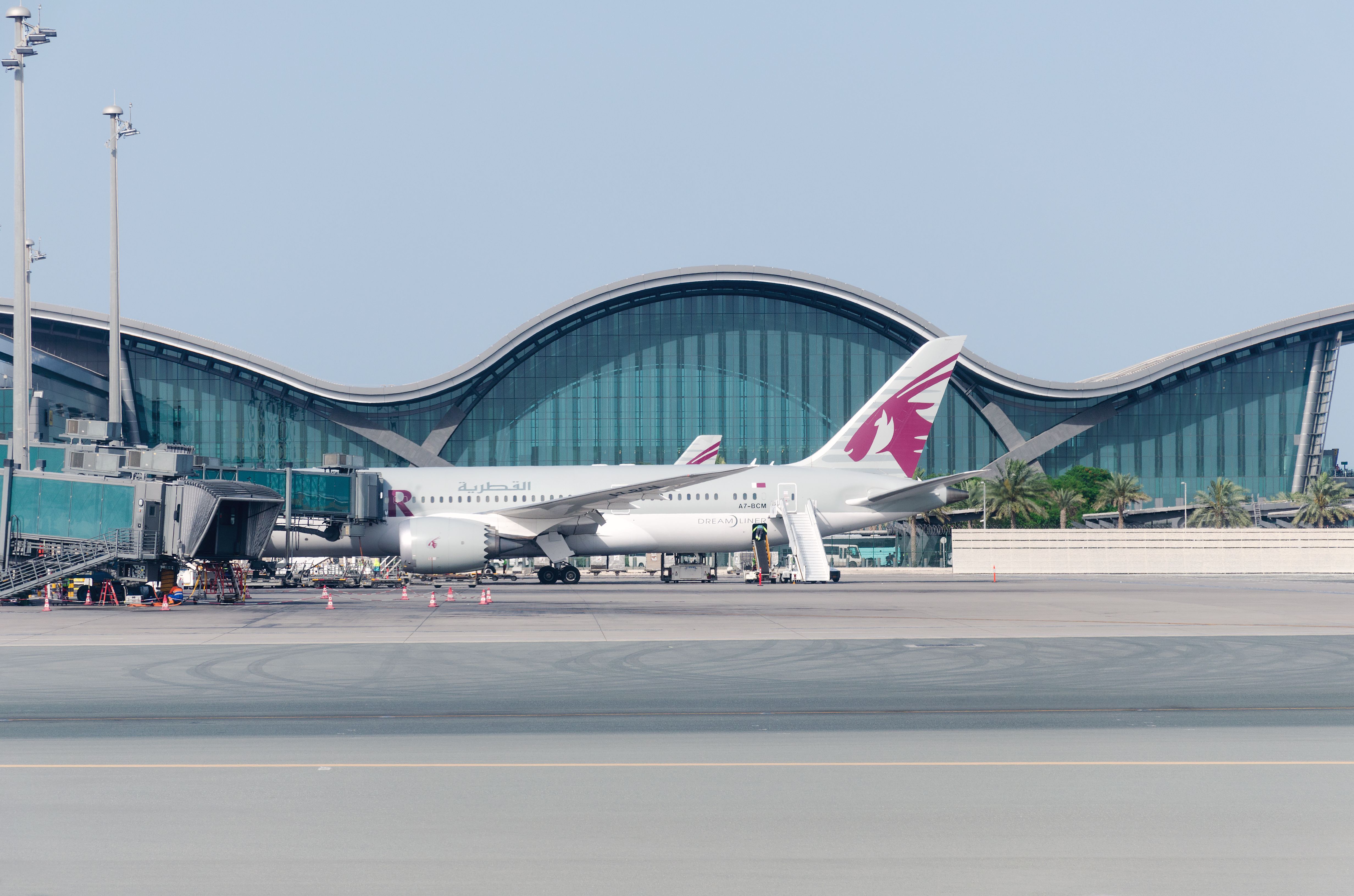Qatar plane at Hamad Airport