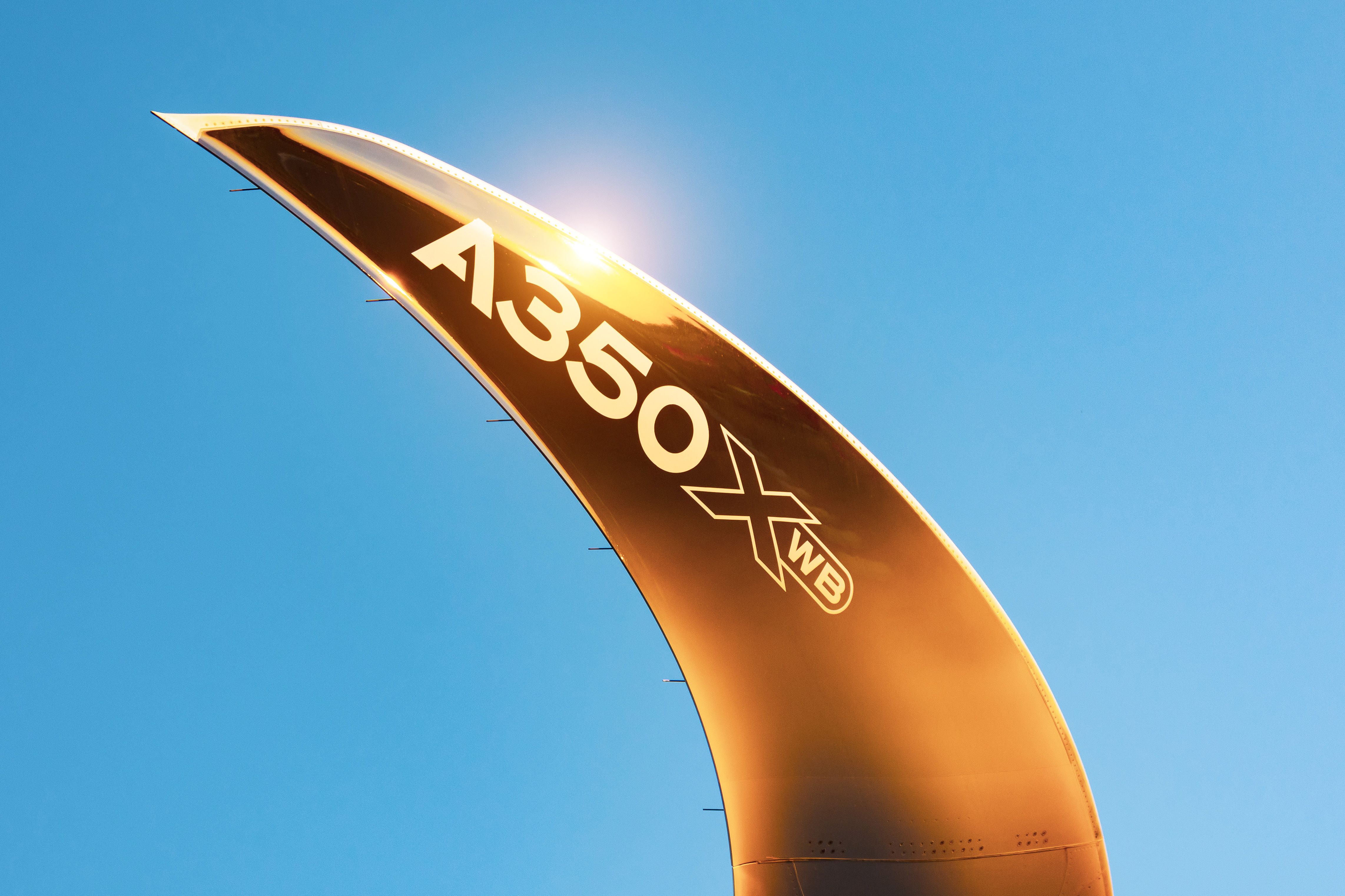 An Airbus A350 wingtip