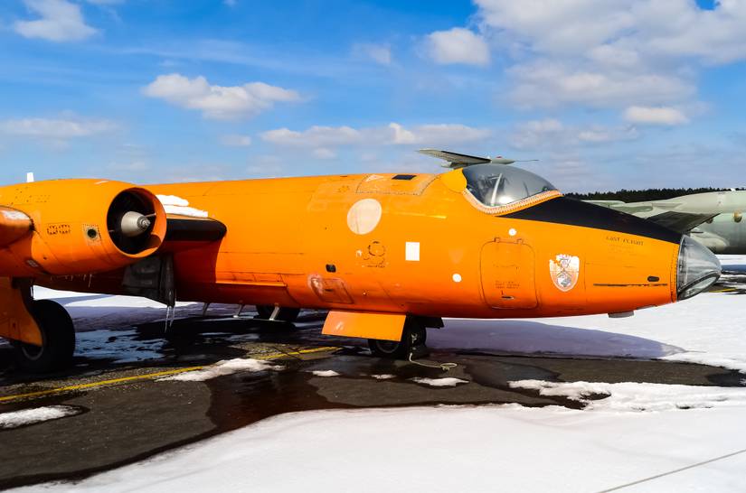 An English Electric Canberra on display.