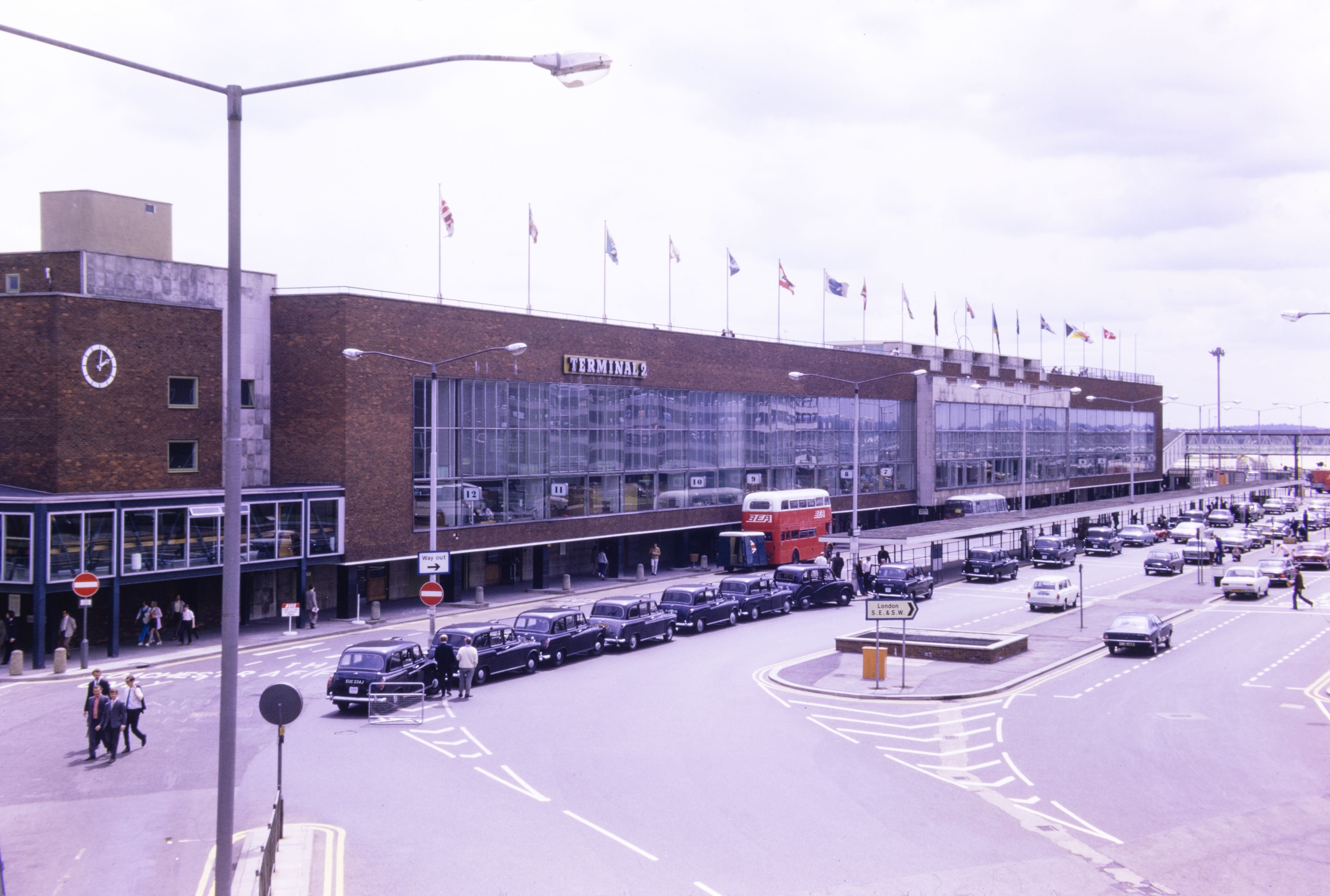 A photo of the old terminal building at London Heathrow Airport.