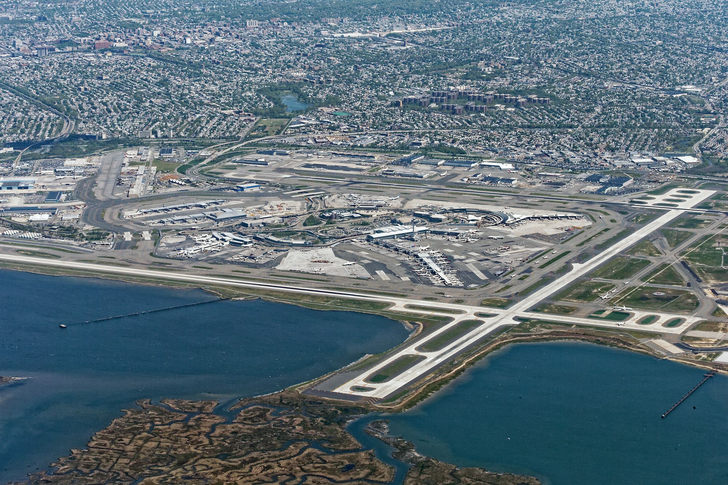 An Aerial view of New York-JFK Airport.