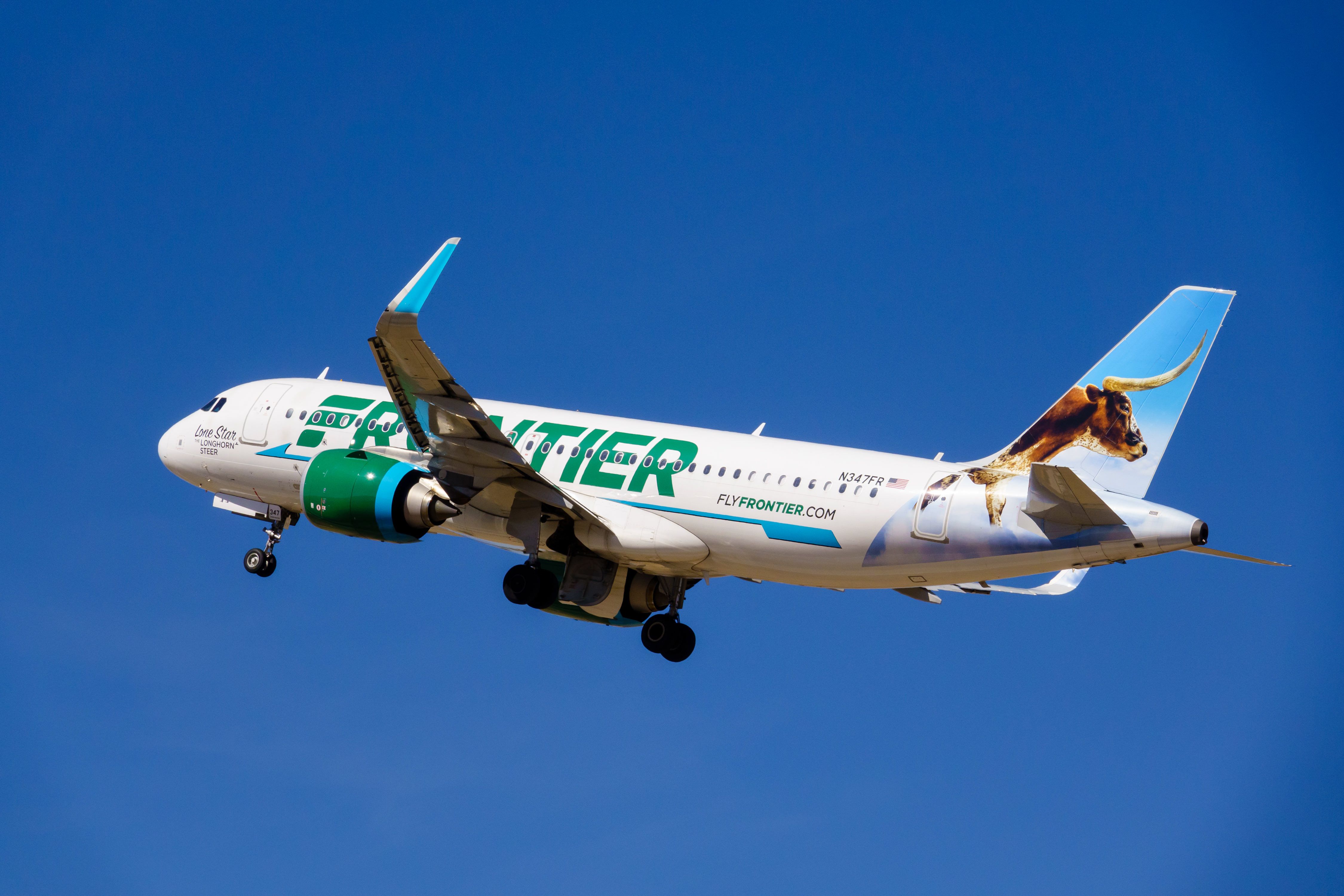A Frontier Airlines jet