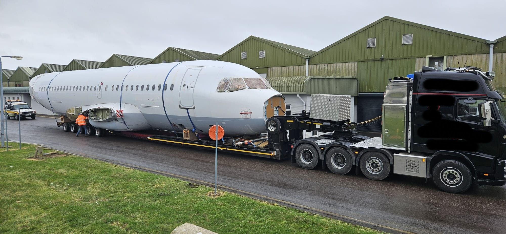Germanwings Airbus A319 Fuselage On Lorry