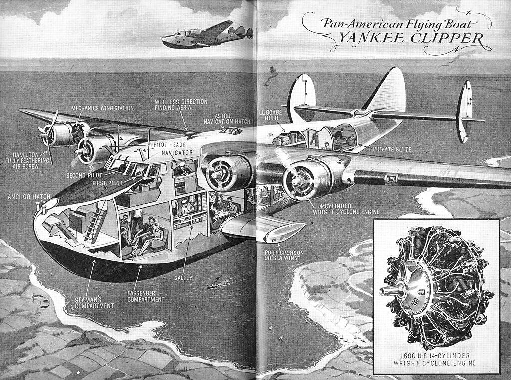 Boeing B-314 Yankee Clipper cutaway