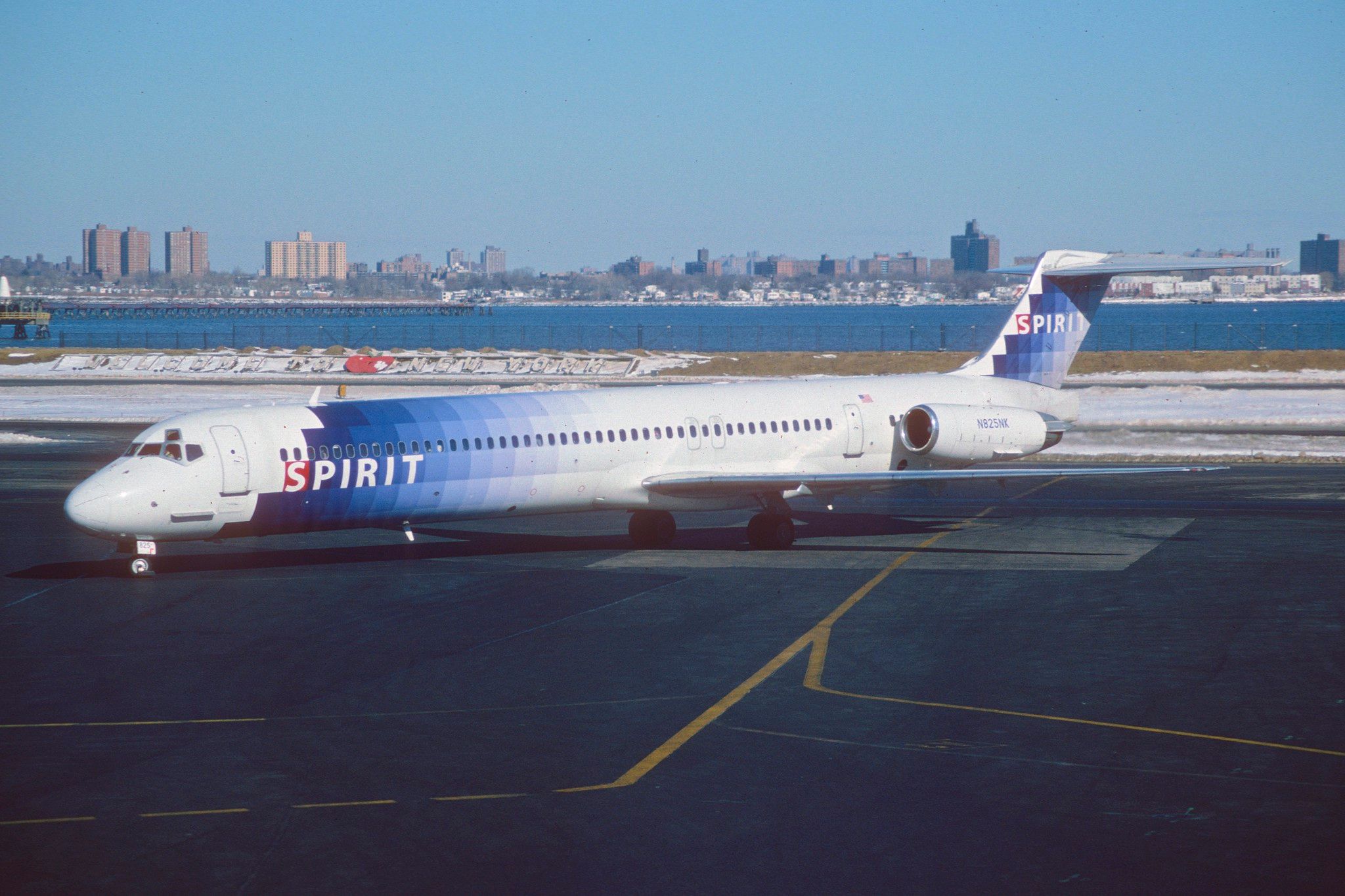 Spirit MD-83 Taxiing At LaGuardia Airport