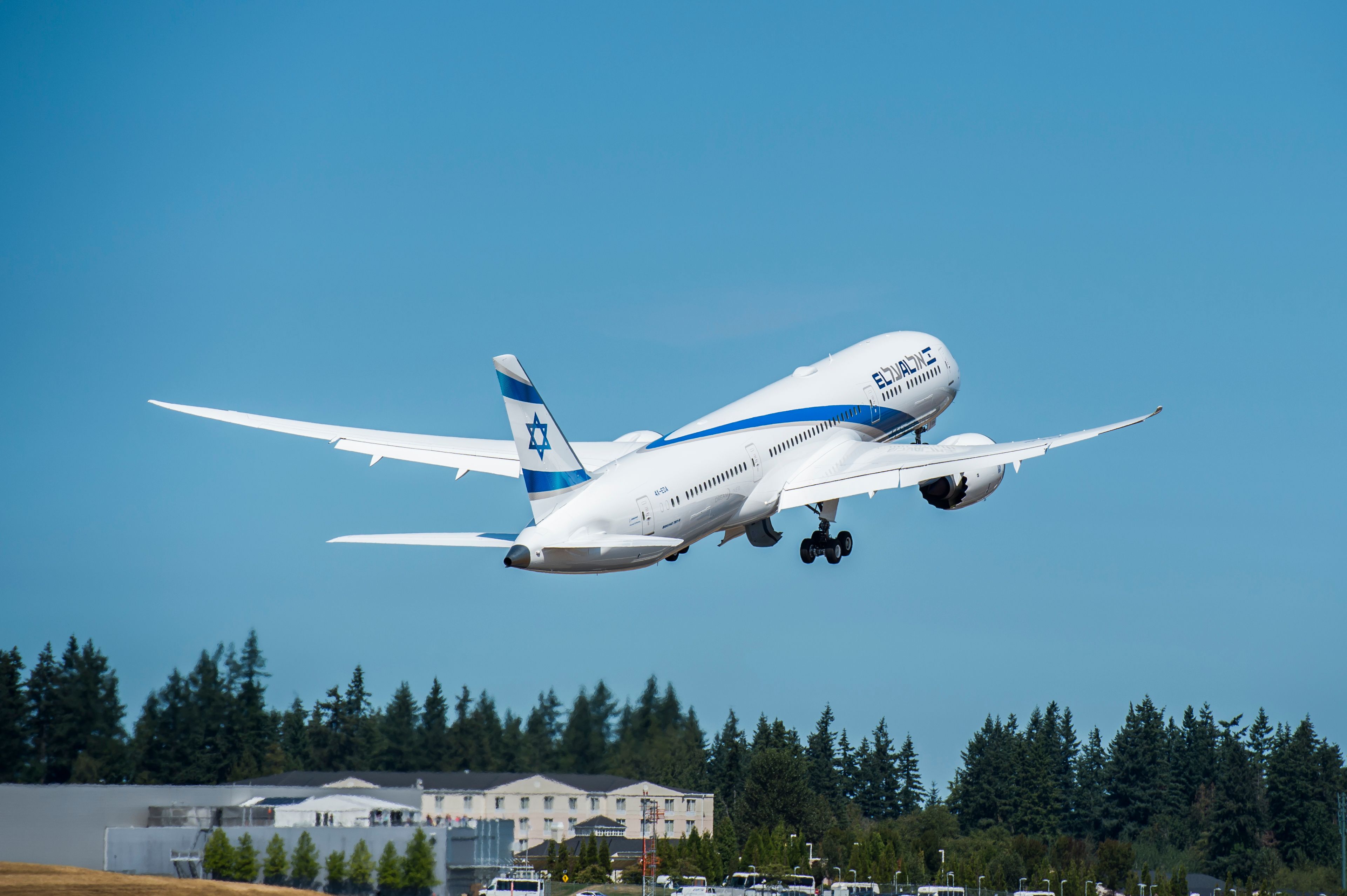 EL AL Boeing 787 Departing From Everett