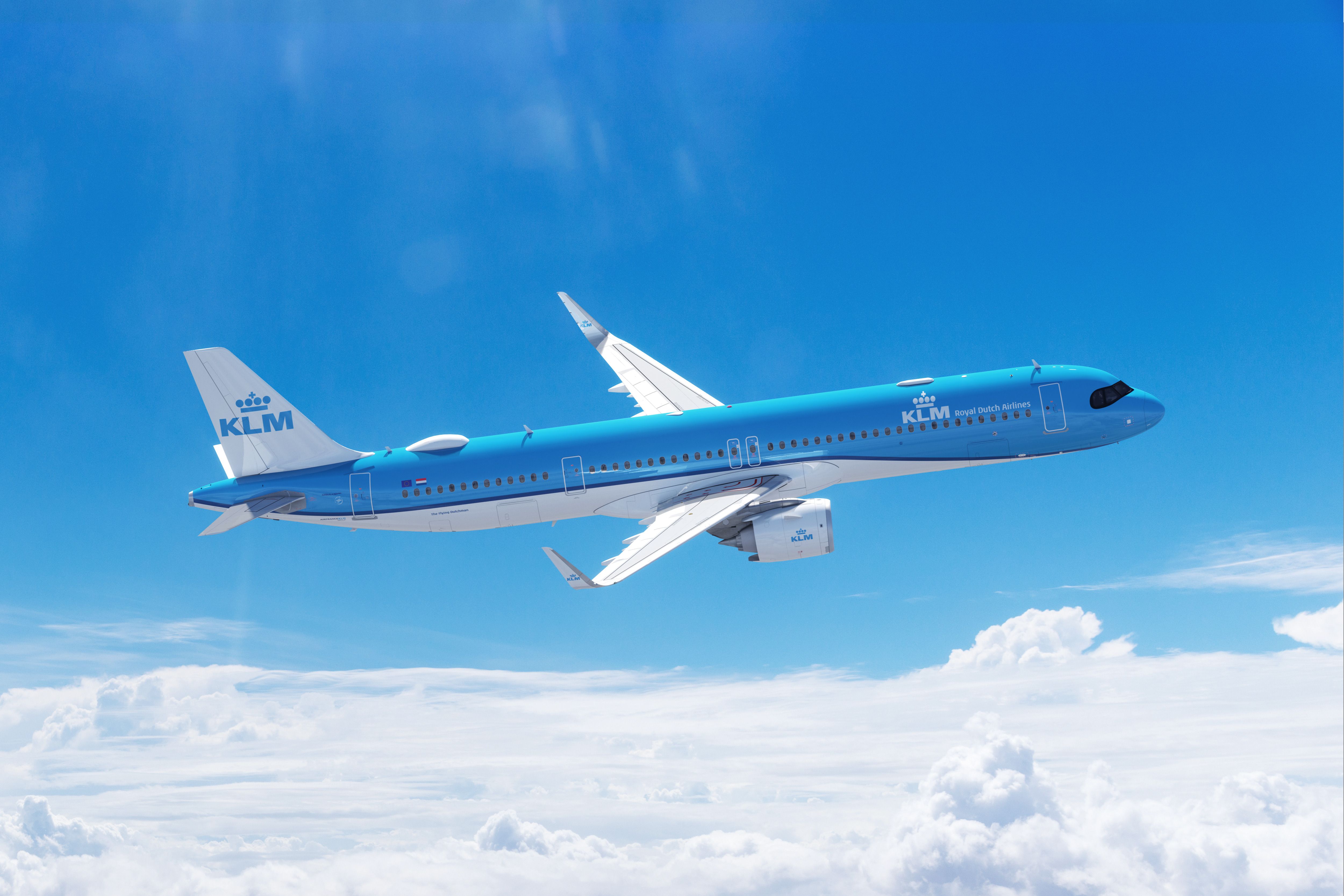 KLM's new Airbus A321neo livery